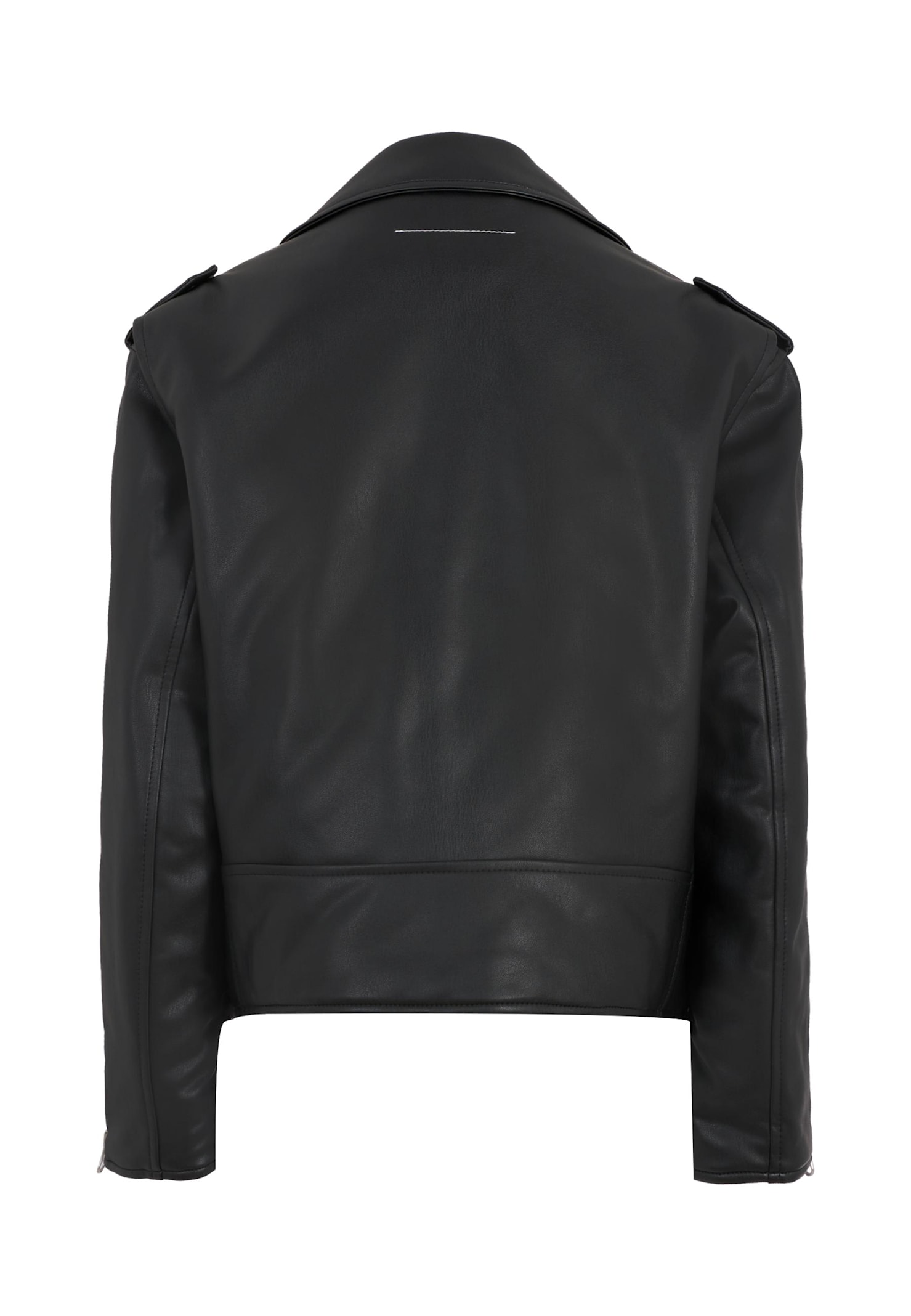 Mm6 Maison Margiela Black Jacket For Kids With Logo In Black