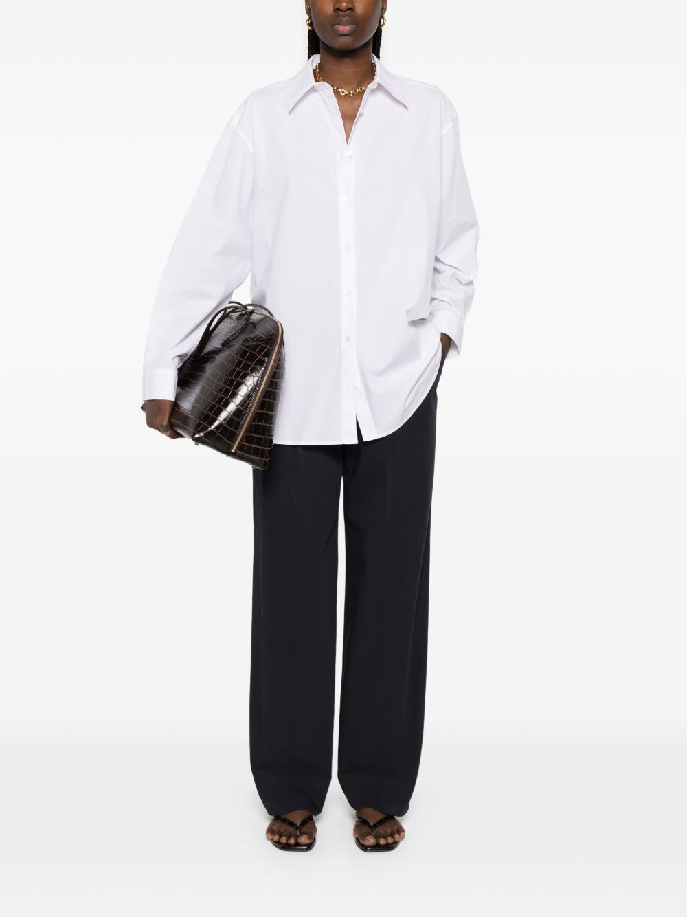 Totême Toteme Women Organic Cotton Shirt In White