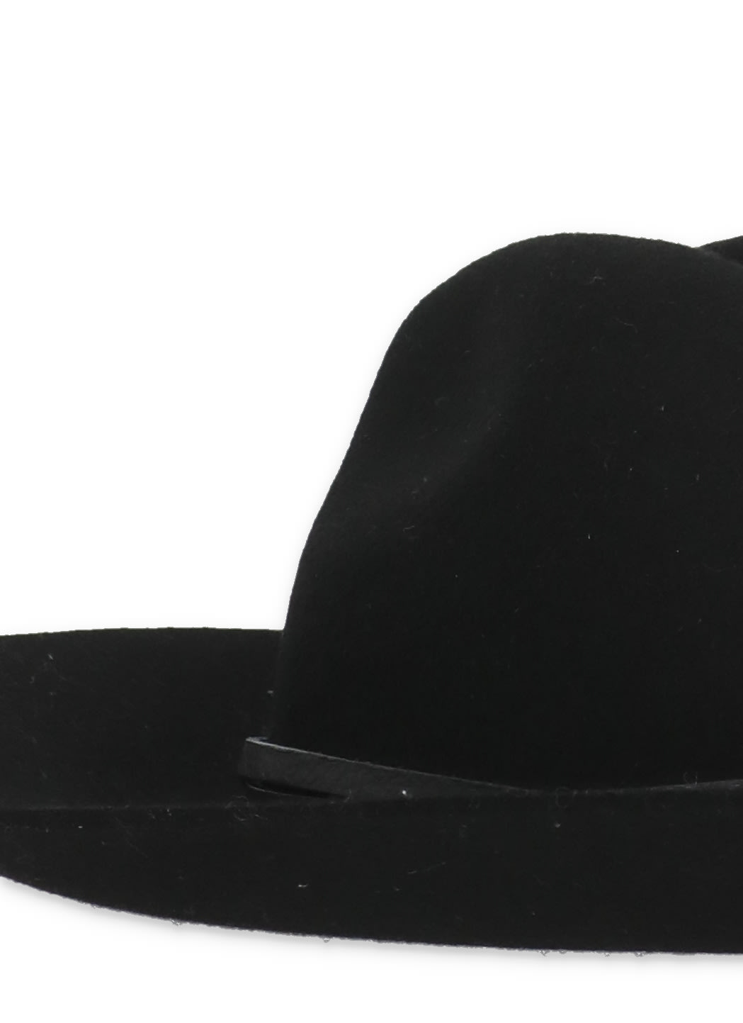 Golden Goose Fedora Hat With Wide Brim And Leather Belt In Black