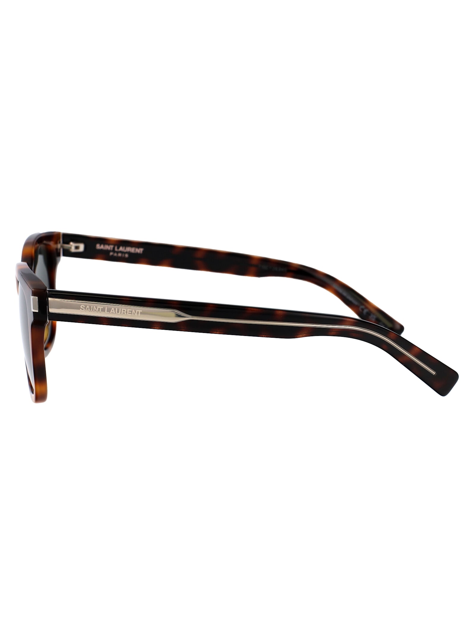 Saint Laurent Sl 711 Sunglasses In Havana-crystal-grey