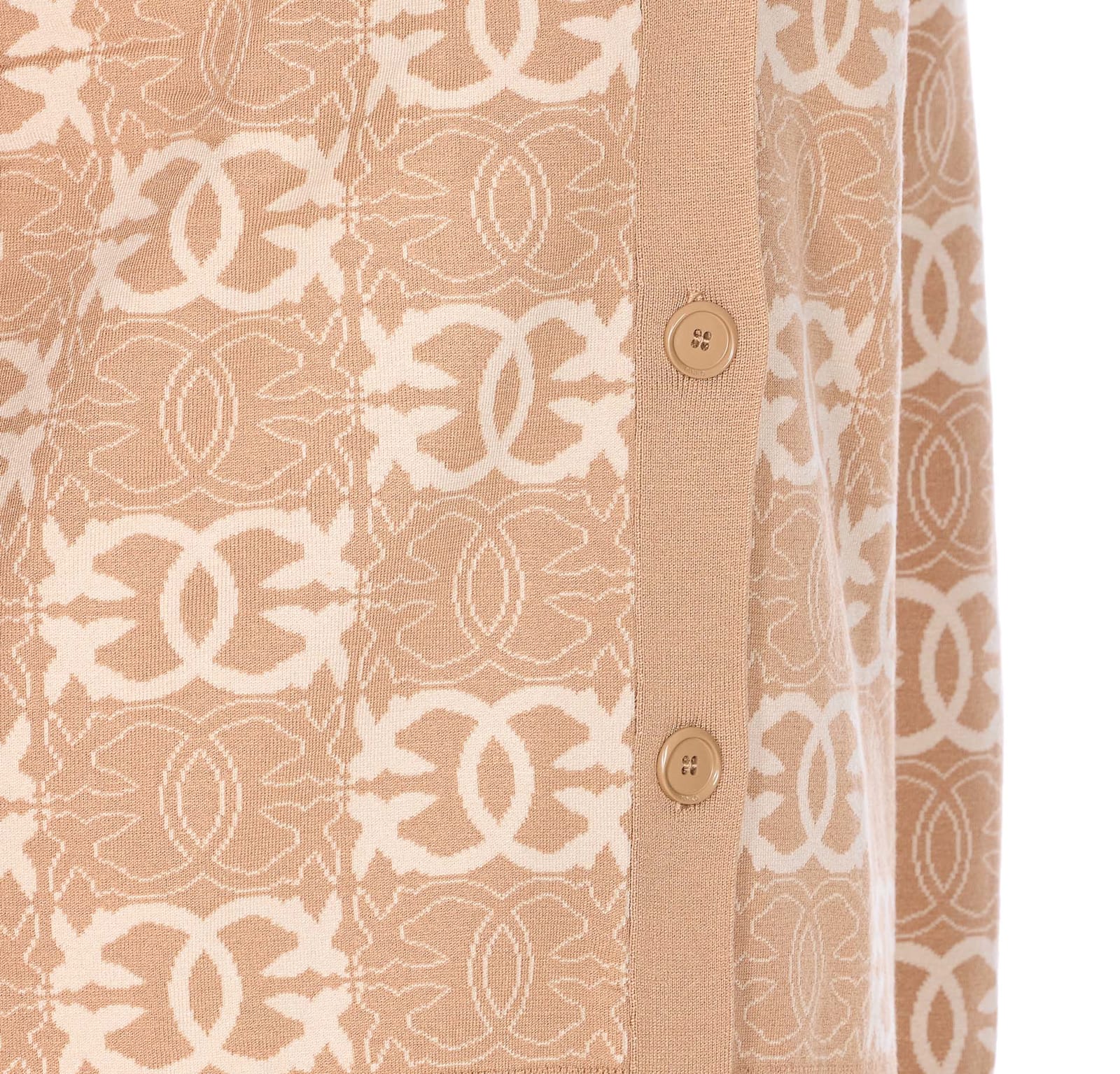 Pinko Geometrisch Gemusterter Cardigan In Brown