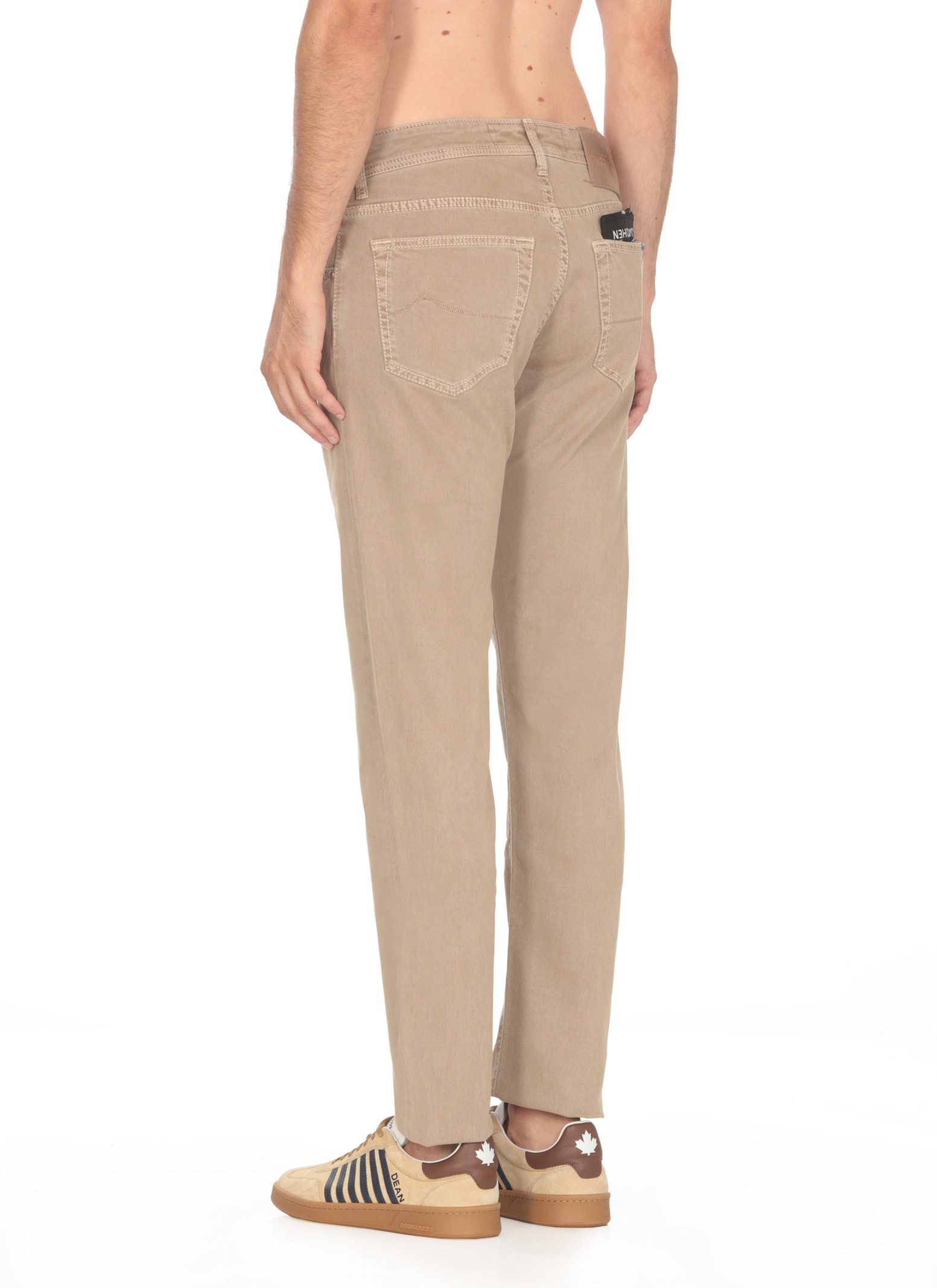 Shop Jacob Cohen Nick Slim Jeans In Beige