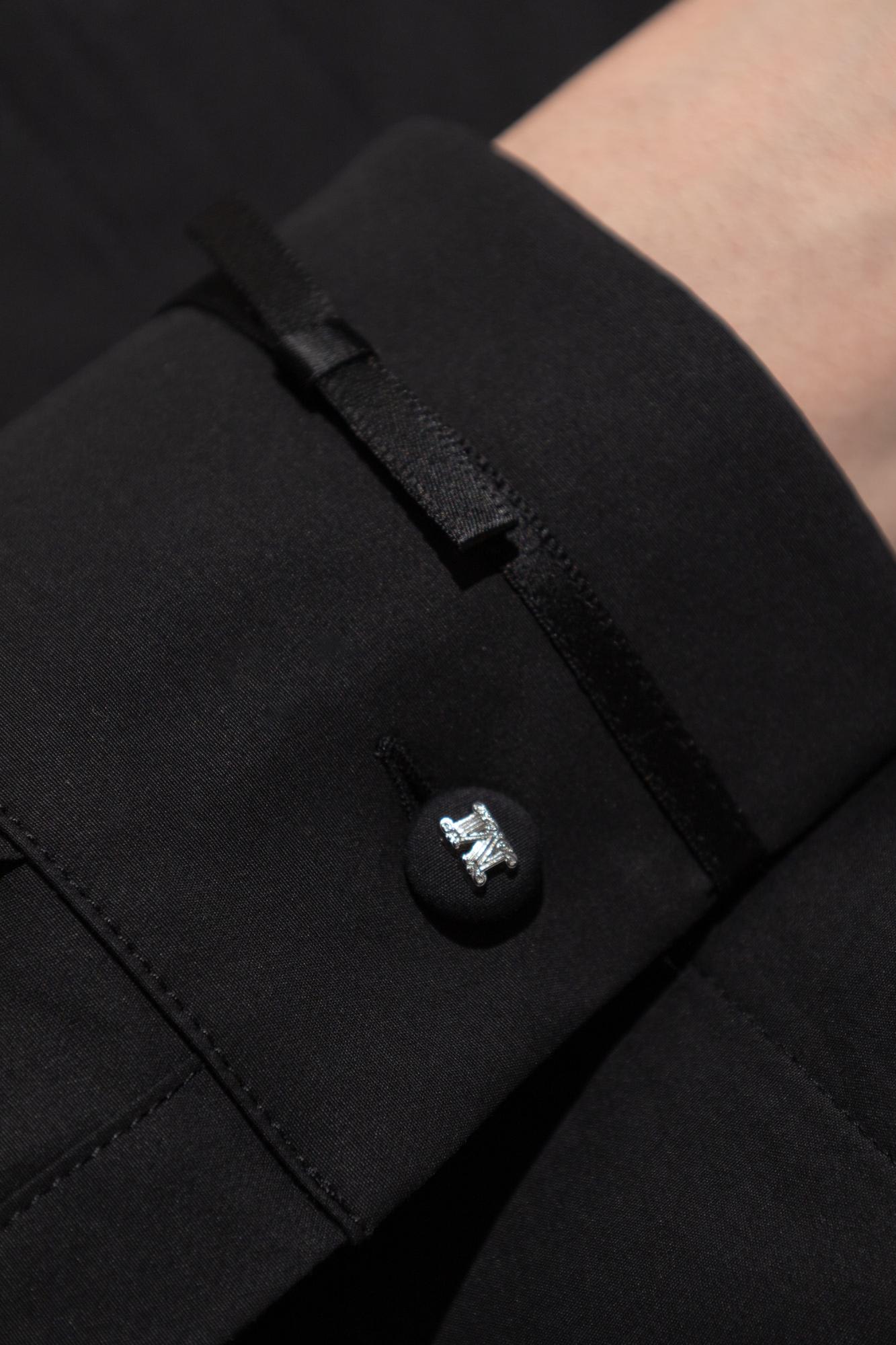 Max Mara Poplin Stretch Otranto Shirt In Black