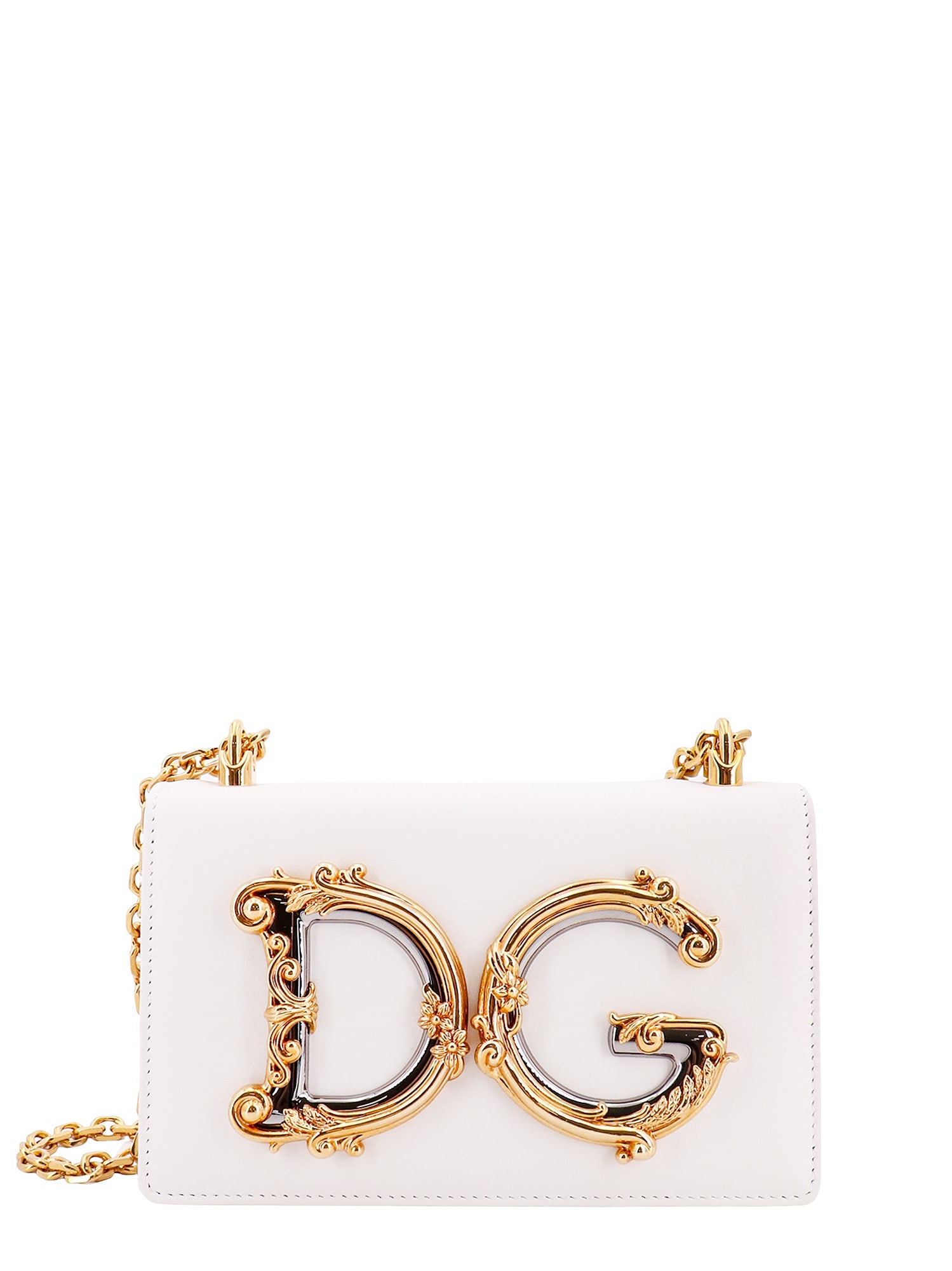 Shop Dolce & Gabbana Dg Girls Shoulder Bag In White