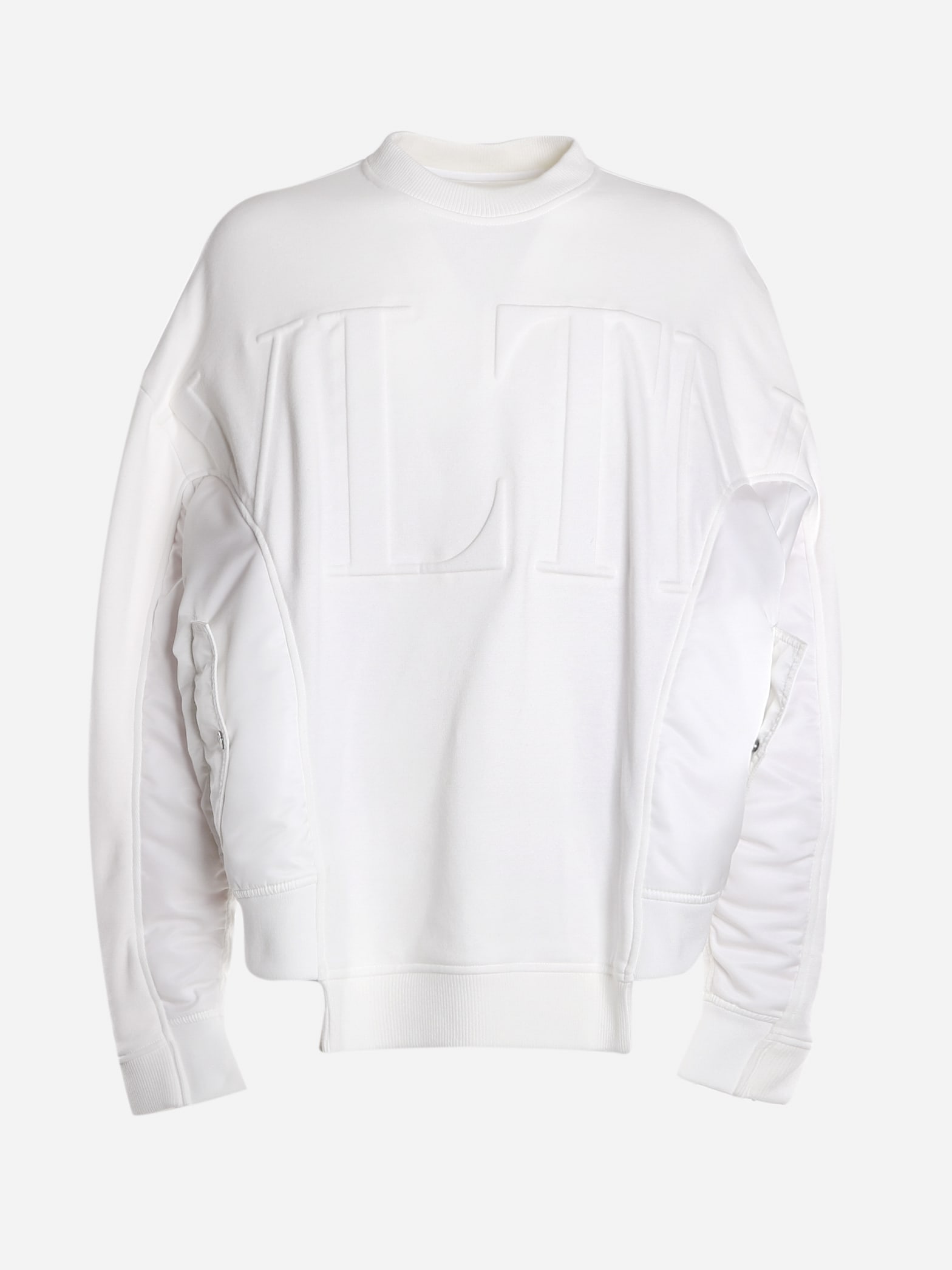 Valentino Oversized Sweatshirt With Asymmetrical Hem And Embossed Vltn Logo