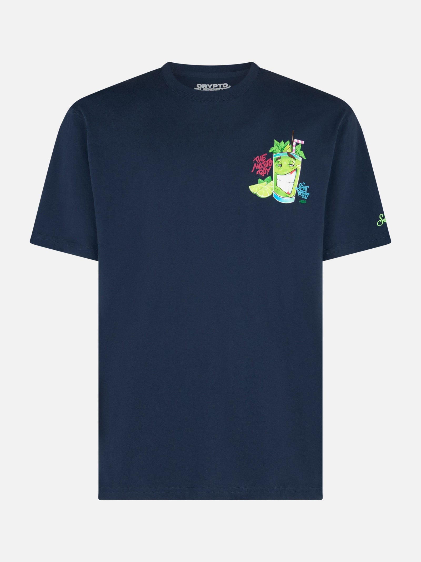Mc2 Saint Barth Tshirt Man In Blue