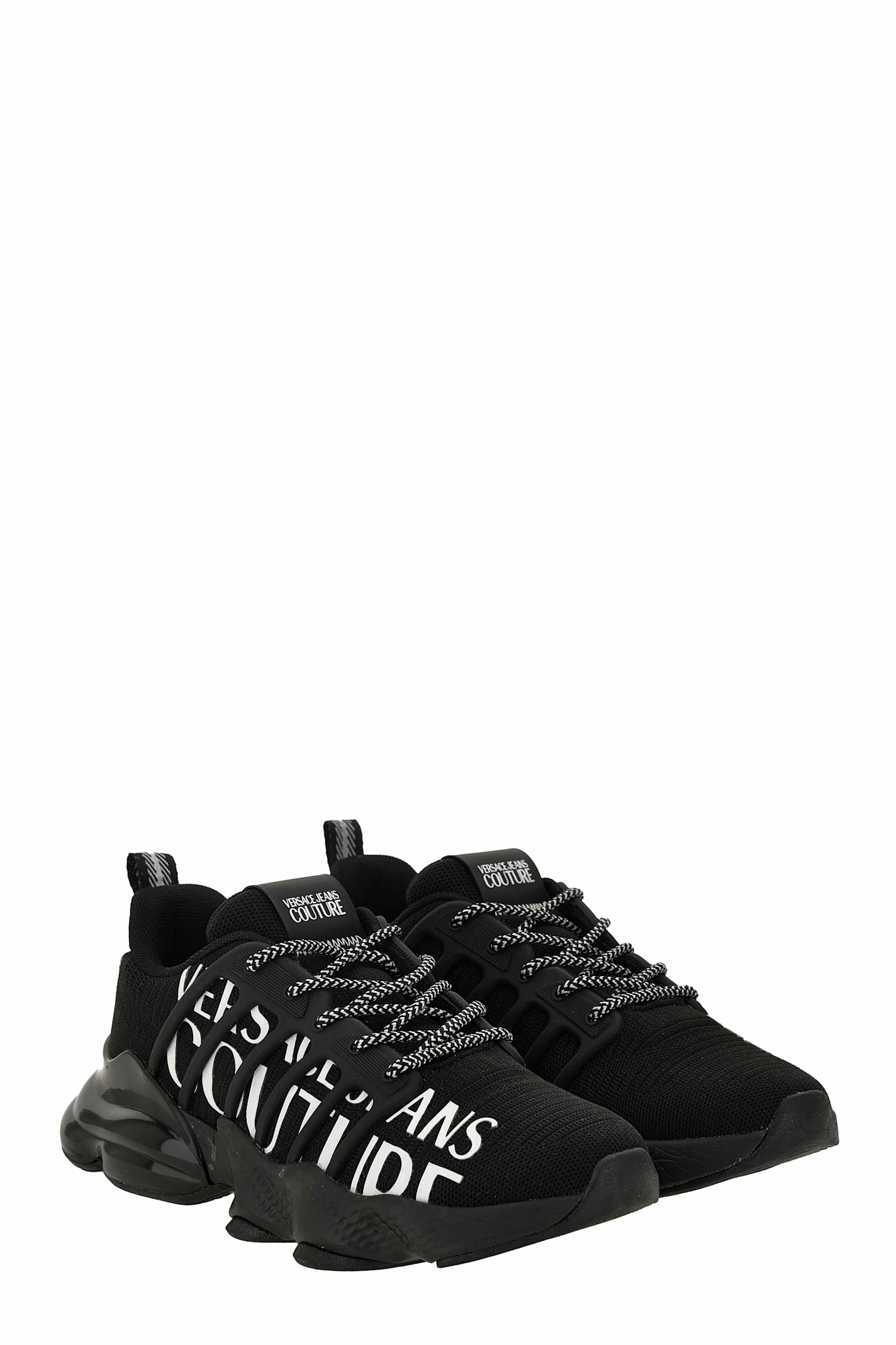 Versace Jeans Couture Logo-detail Sneakers In Black