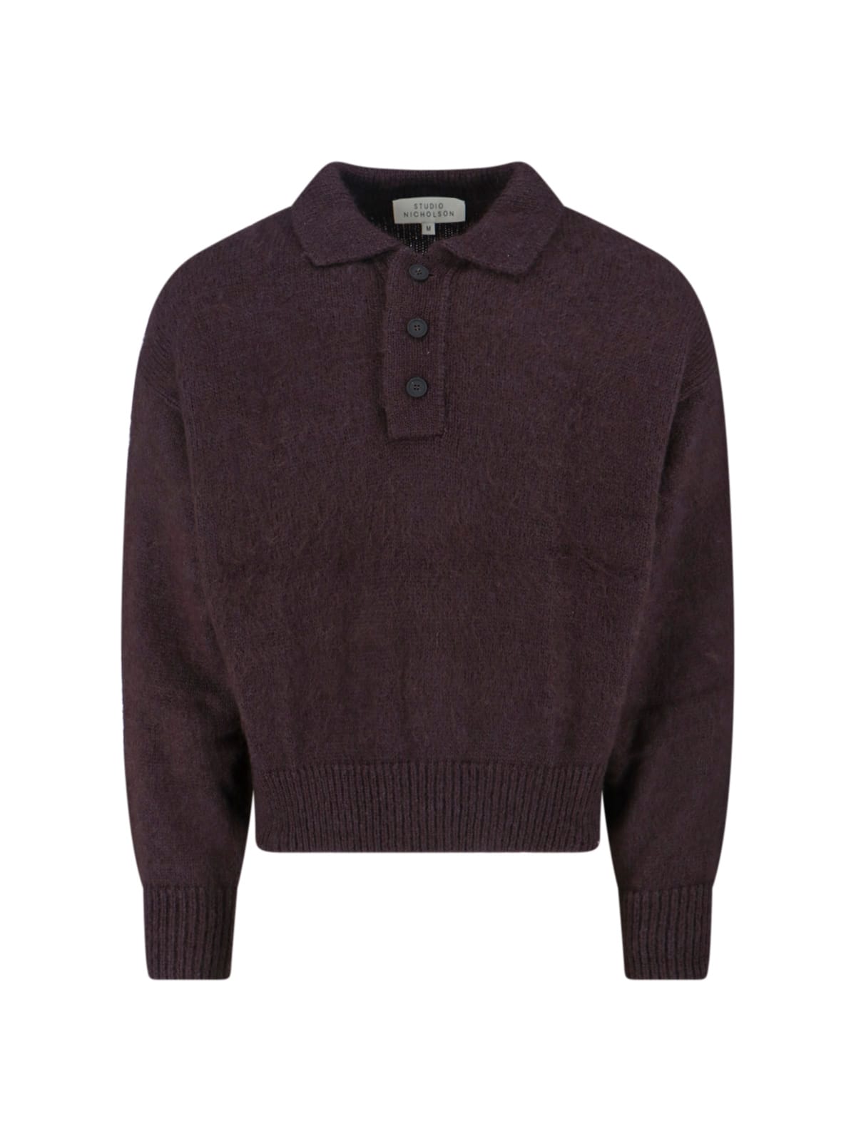 Studio Nicholson Classic Knit Sweater In Rich Brown Hue In Brown