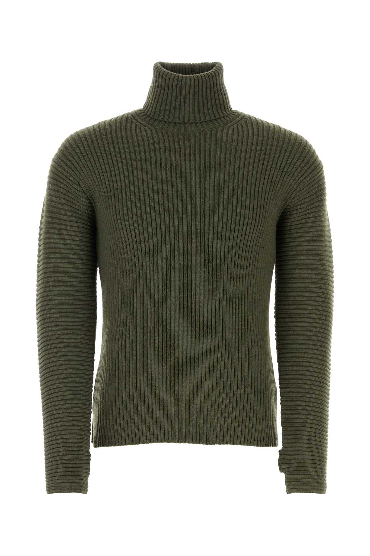 KENZO ARMY GREEN WOOL BLEND SWEATER 