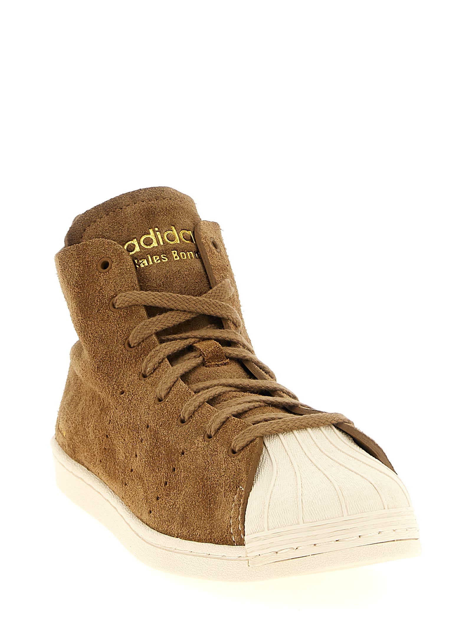 Adidas Originals Suede High-top Sneakers In Sand