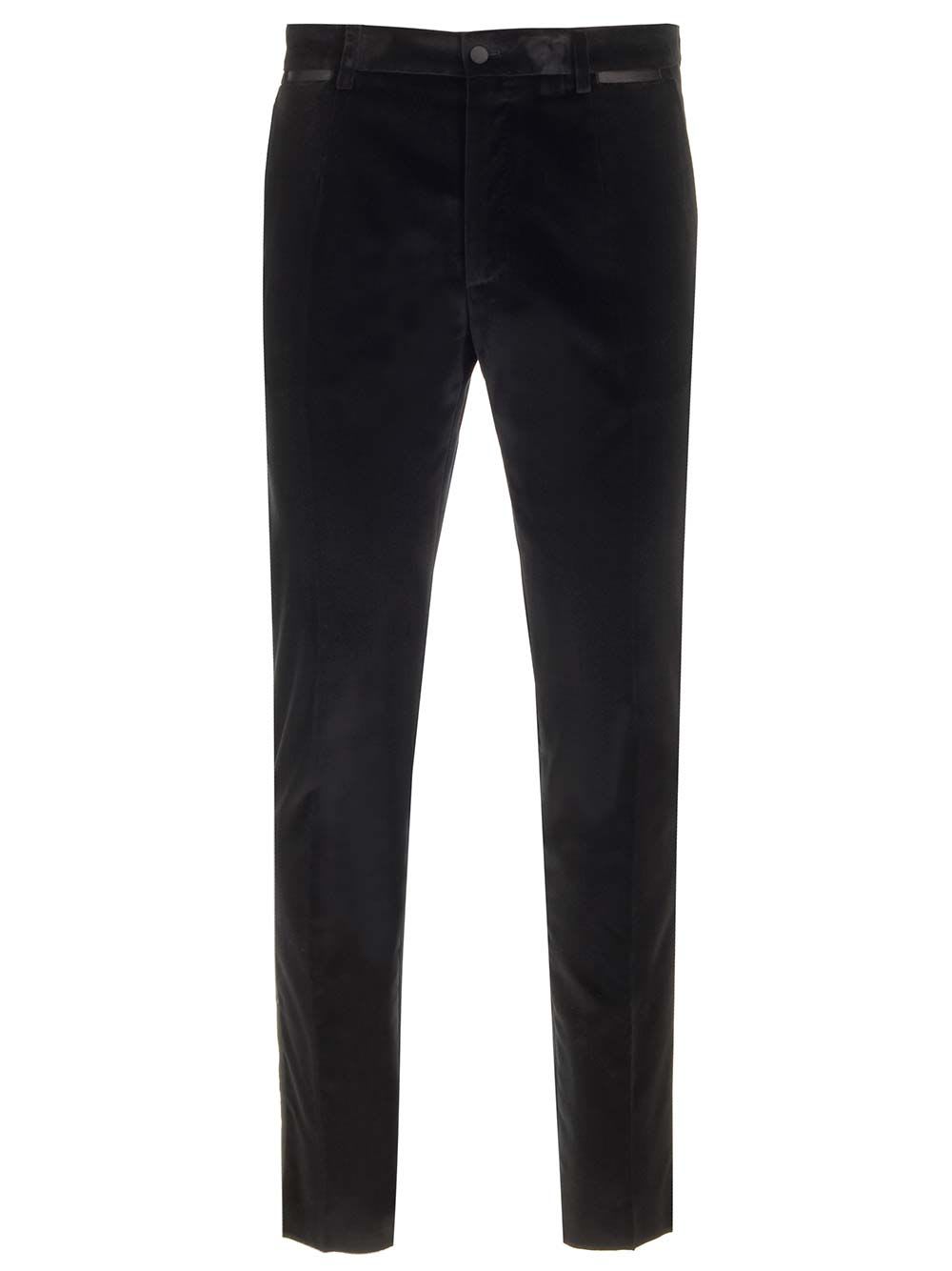 Shop Dolce & Gabbana Classic Tuxedo Trousers In Black