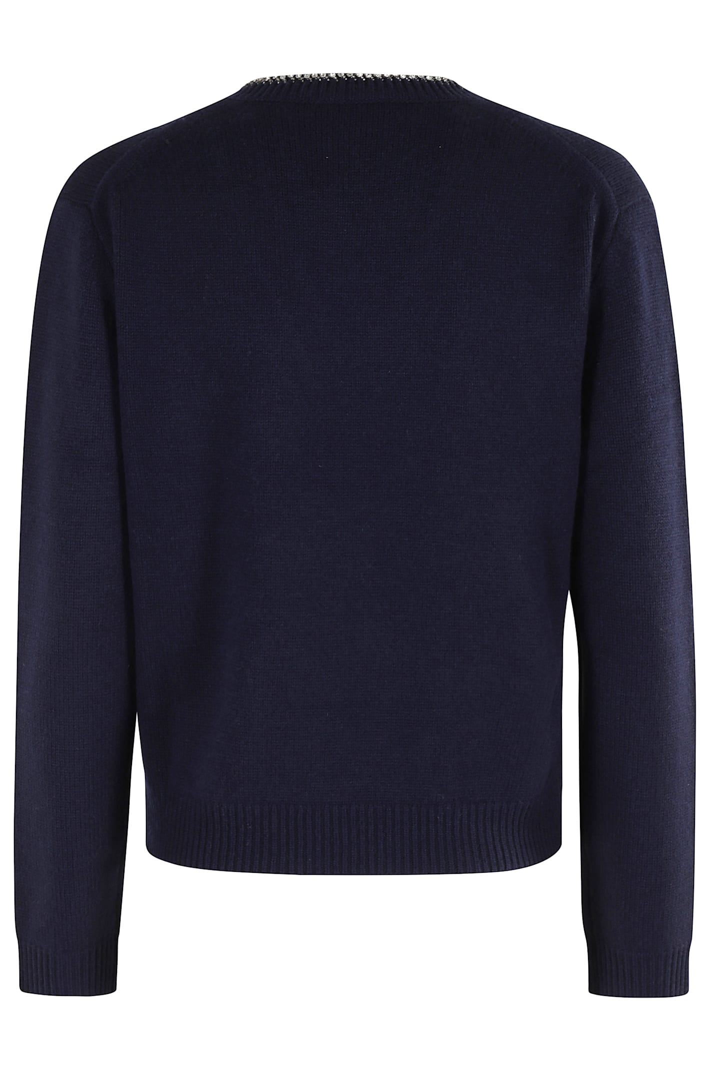 Semicouture Semi Couture Nahia V-neck Sweater With Rhinestone Detail In Blue