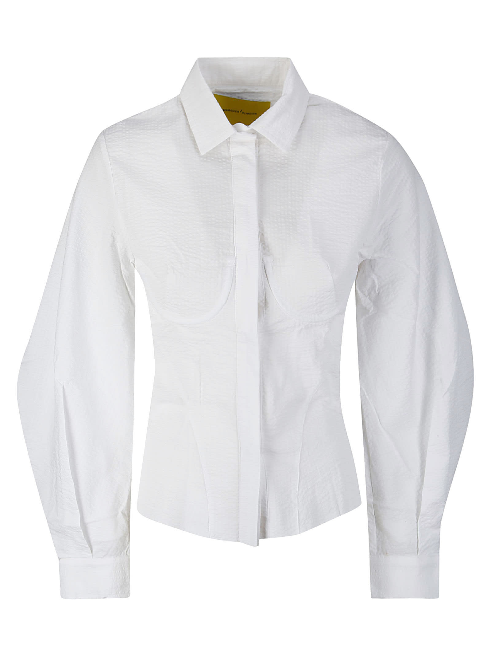 Marques' Almeida Corset Long-sleeved Shirt In White | ModeSens