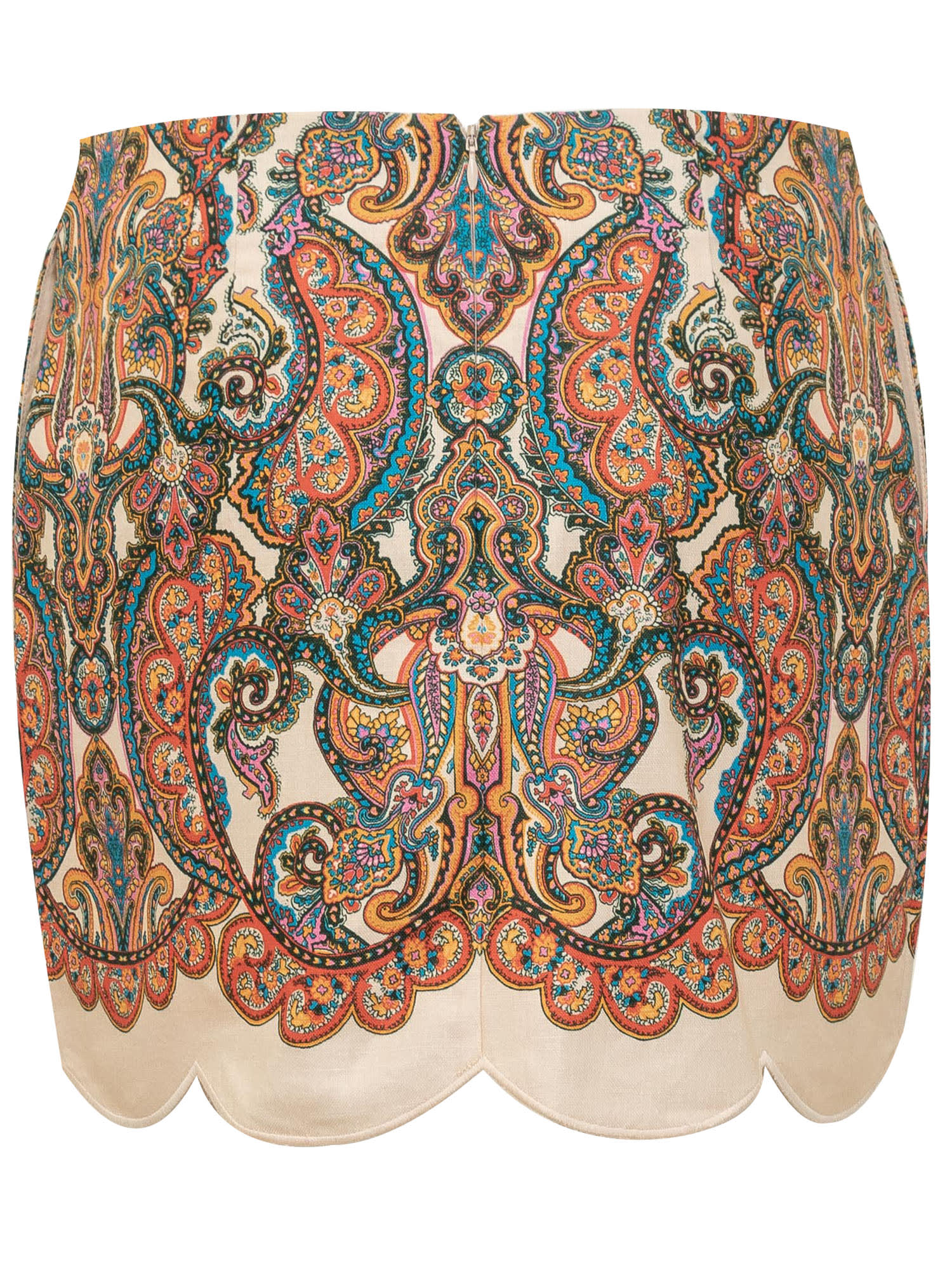 Shop Zimmermann Ottie Mini Skirt In Multi Paisley