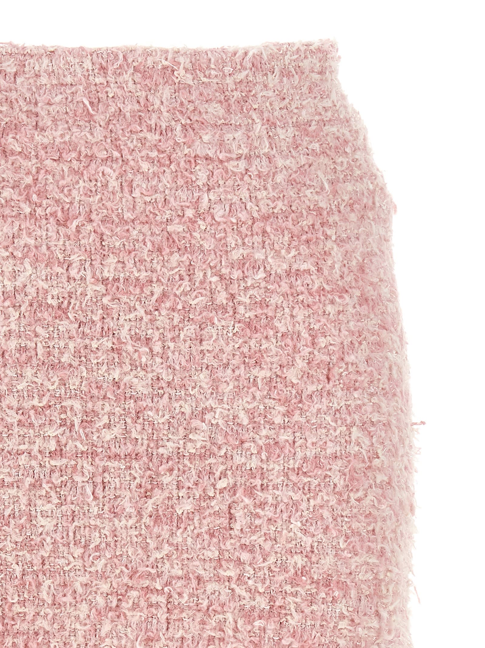 Shop Balenciaga Tweed Skirt In Pink