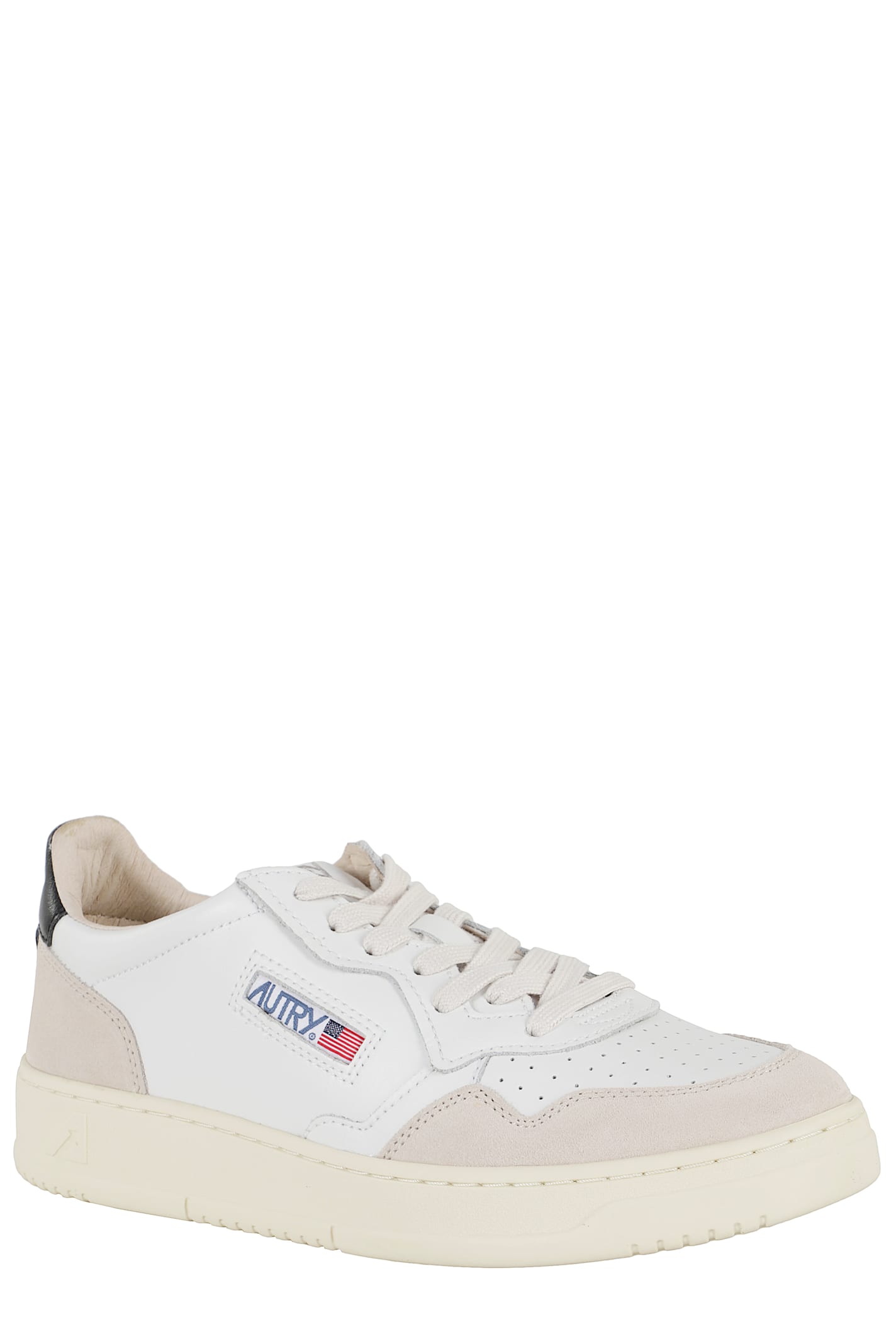 Autry Leather And Suede Medalist Low Sneakers In White