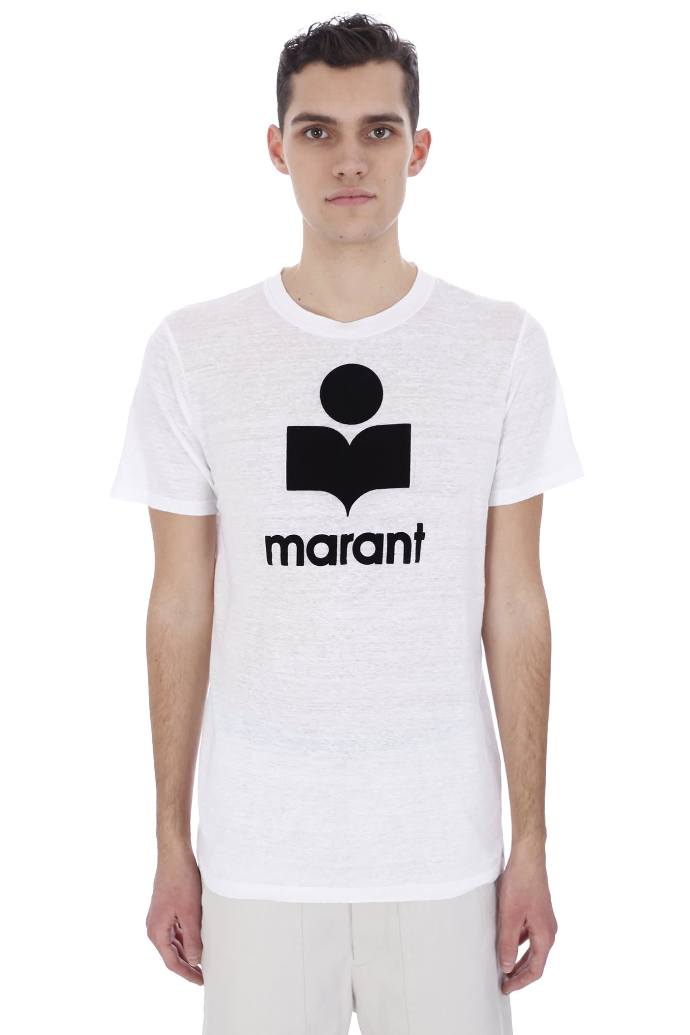 Isabel Marant Karman T-shirt In White Linen