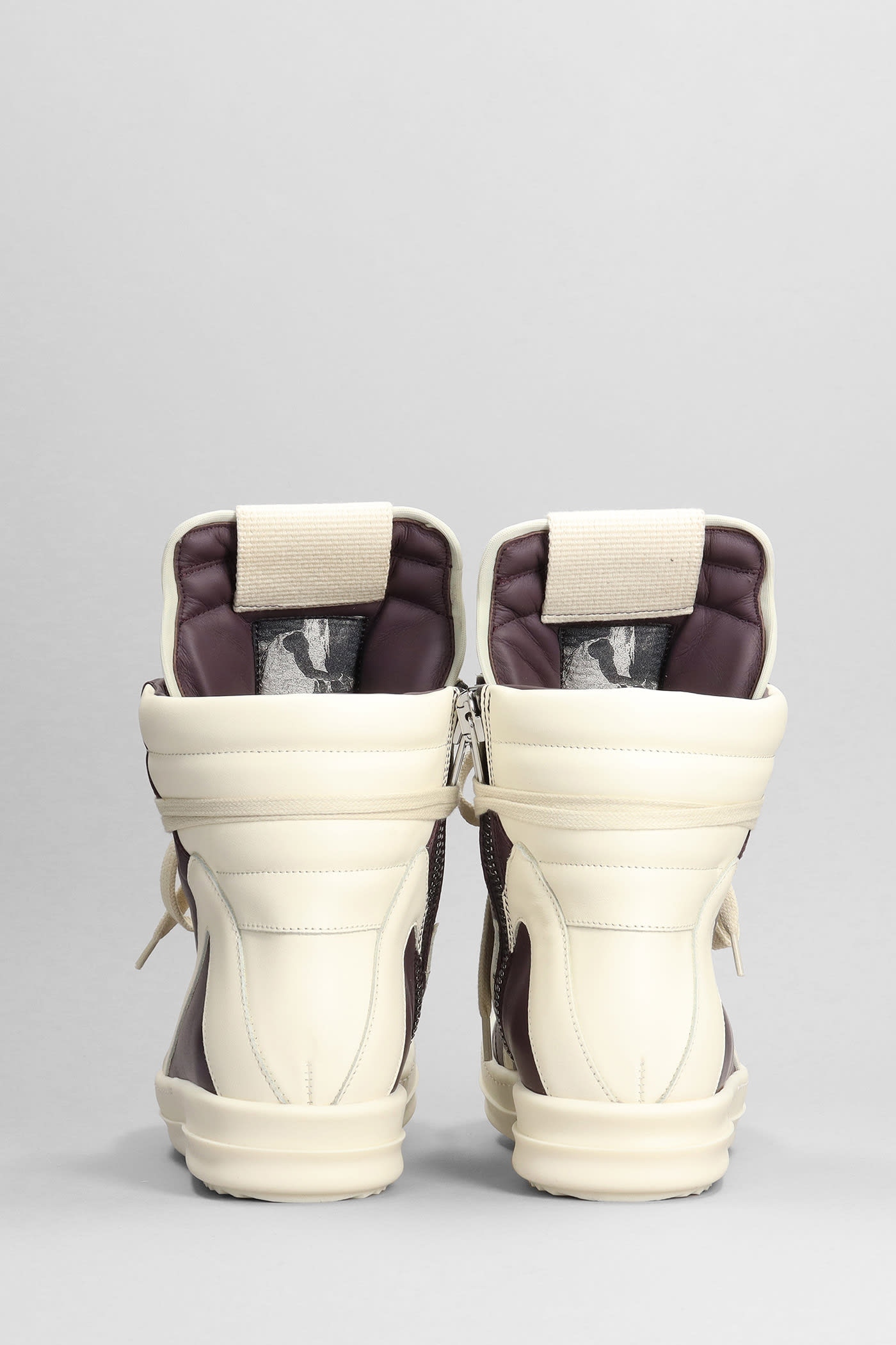 Shop Rick Owens Geobasket Sneakers In Viola Leather
