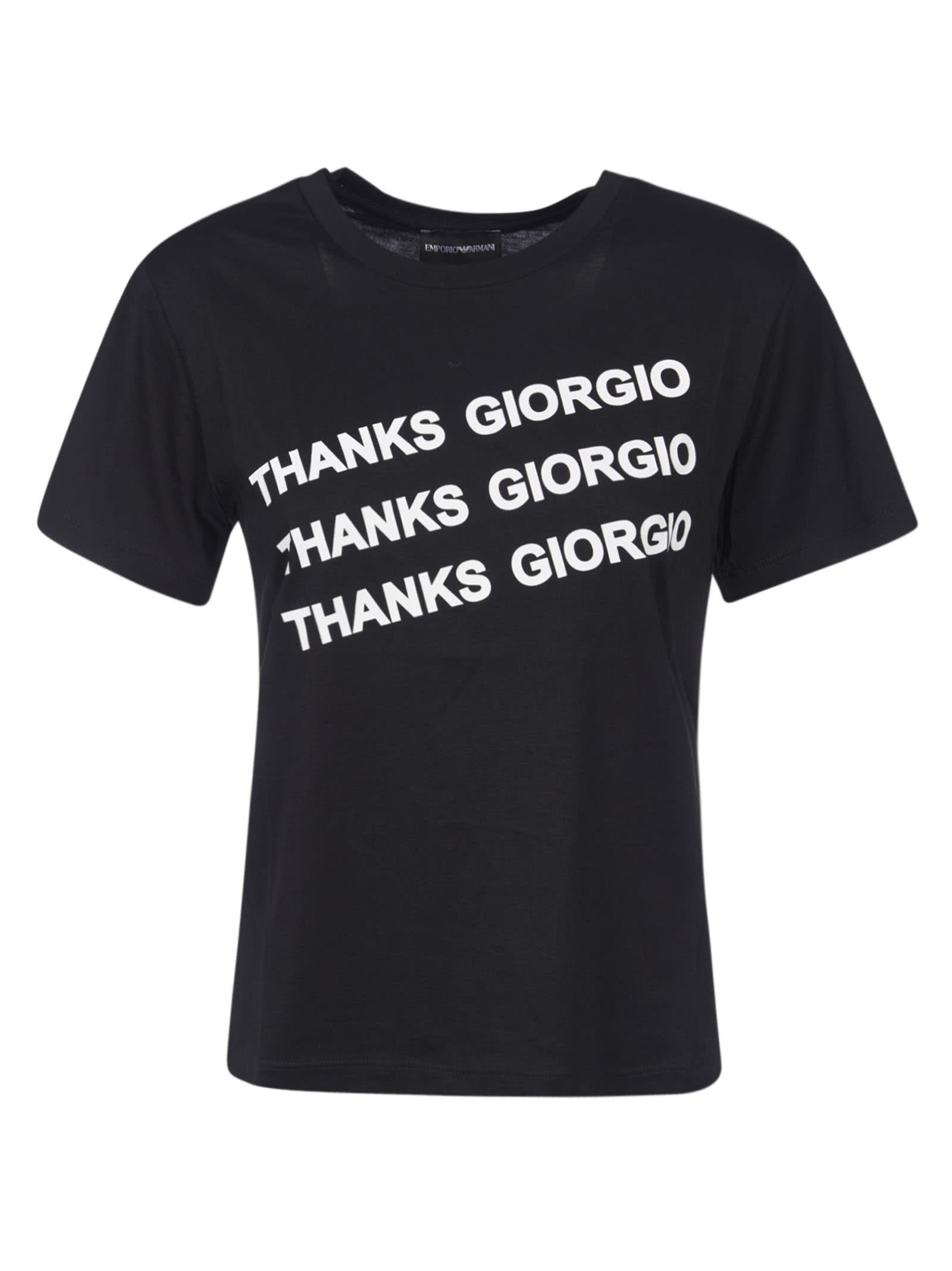 Emporio Armani Thanks Giorgio Printed T-shirt