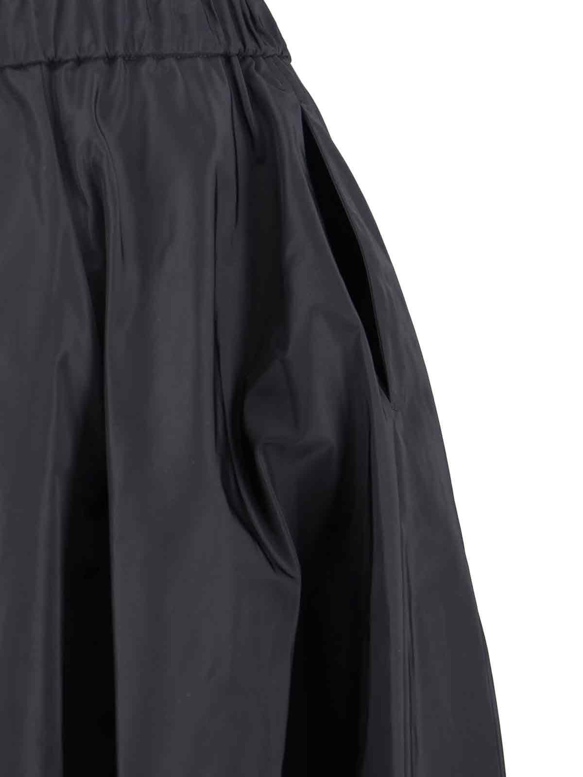 Aspesi Flared Midi Skirt Side Pockets In Black