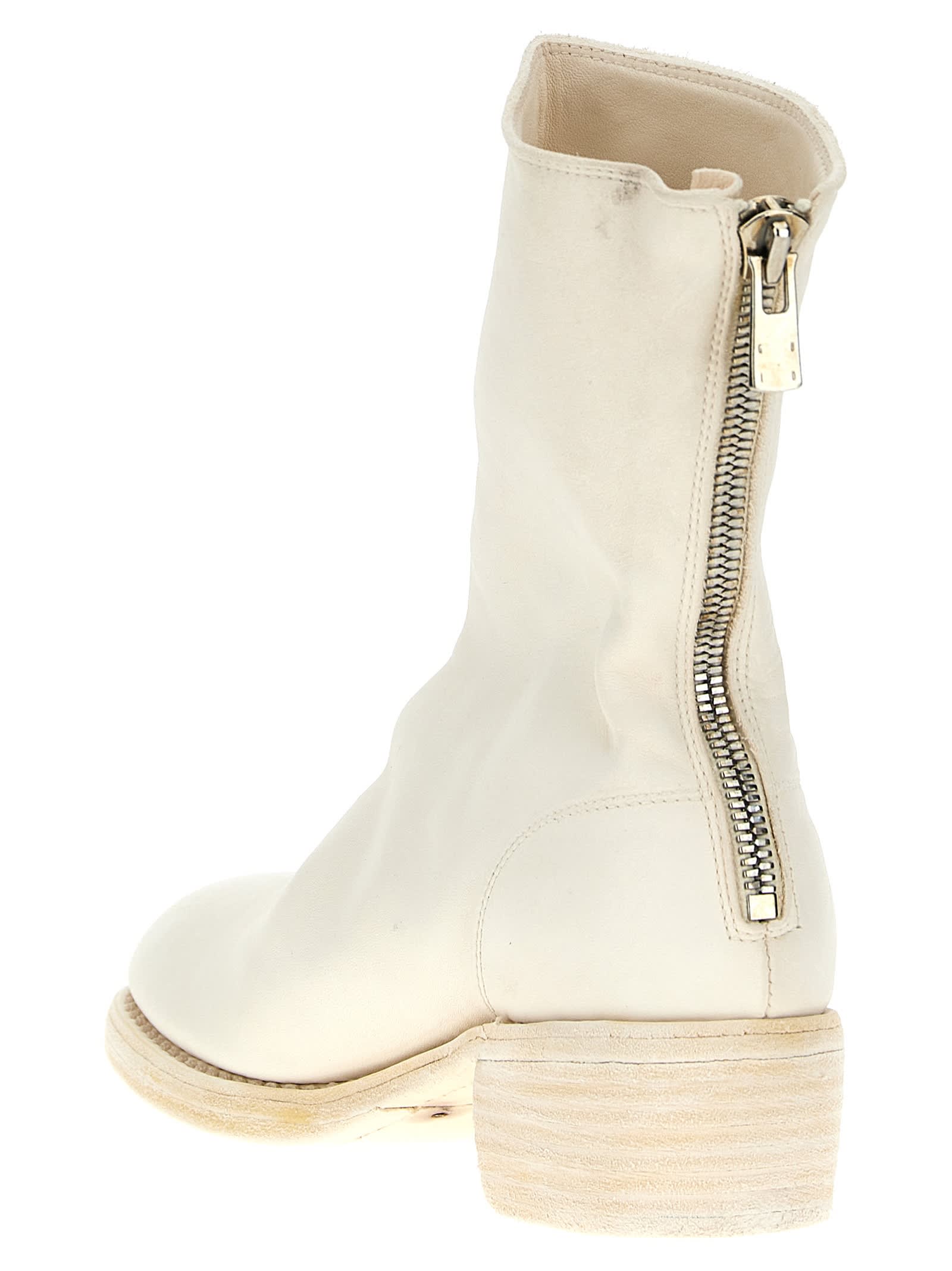 Shop Guidi 788zx Ankle Boots In White