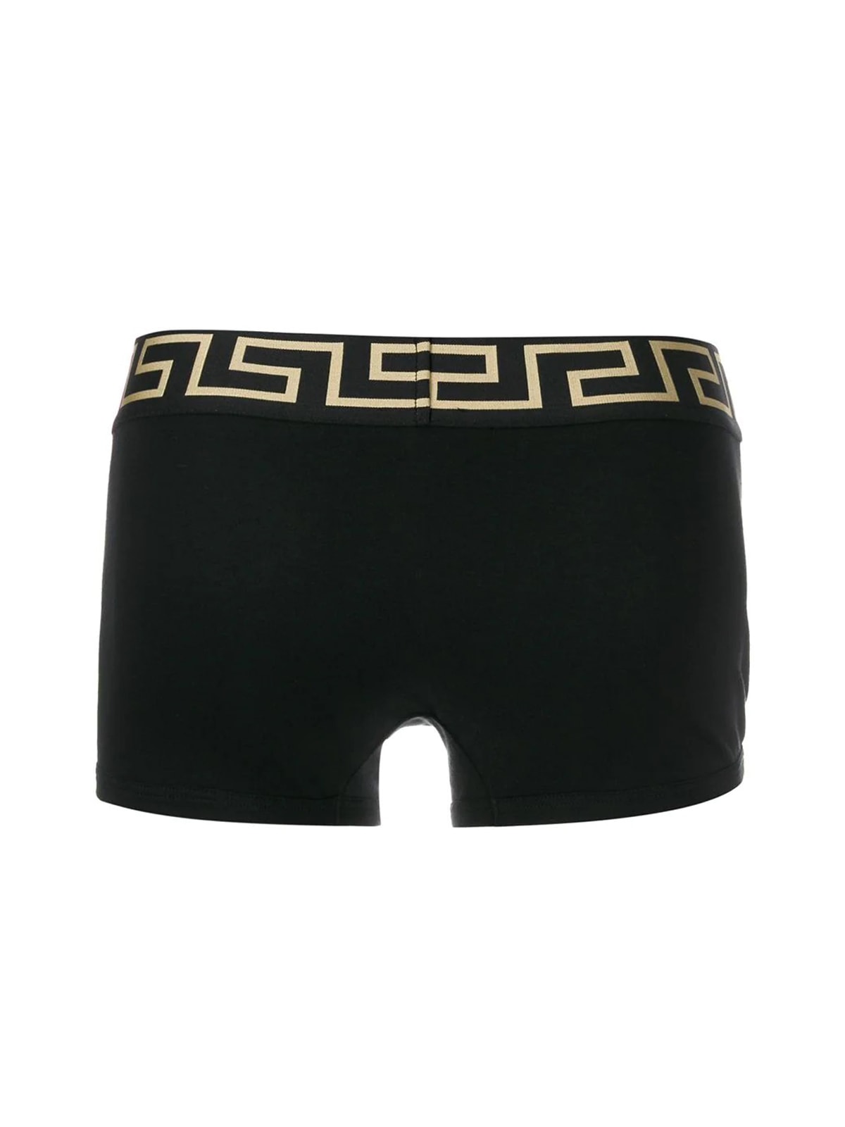 Shop Versace Underpants Low Rise Trunk Jersey Topeka Bi-stretch Cotton Organic In G Black Gold