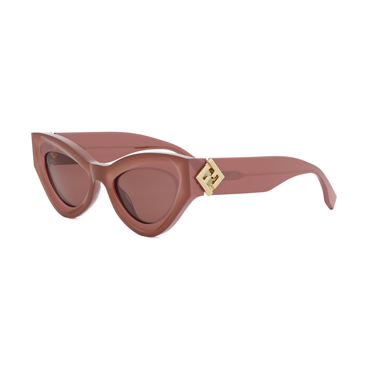 Shop Fendi Fe40146i Ff Diamonds 66y Rosso Sunglasses