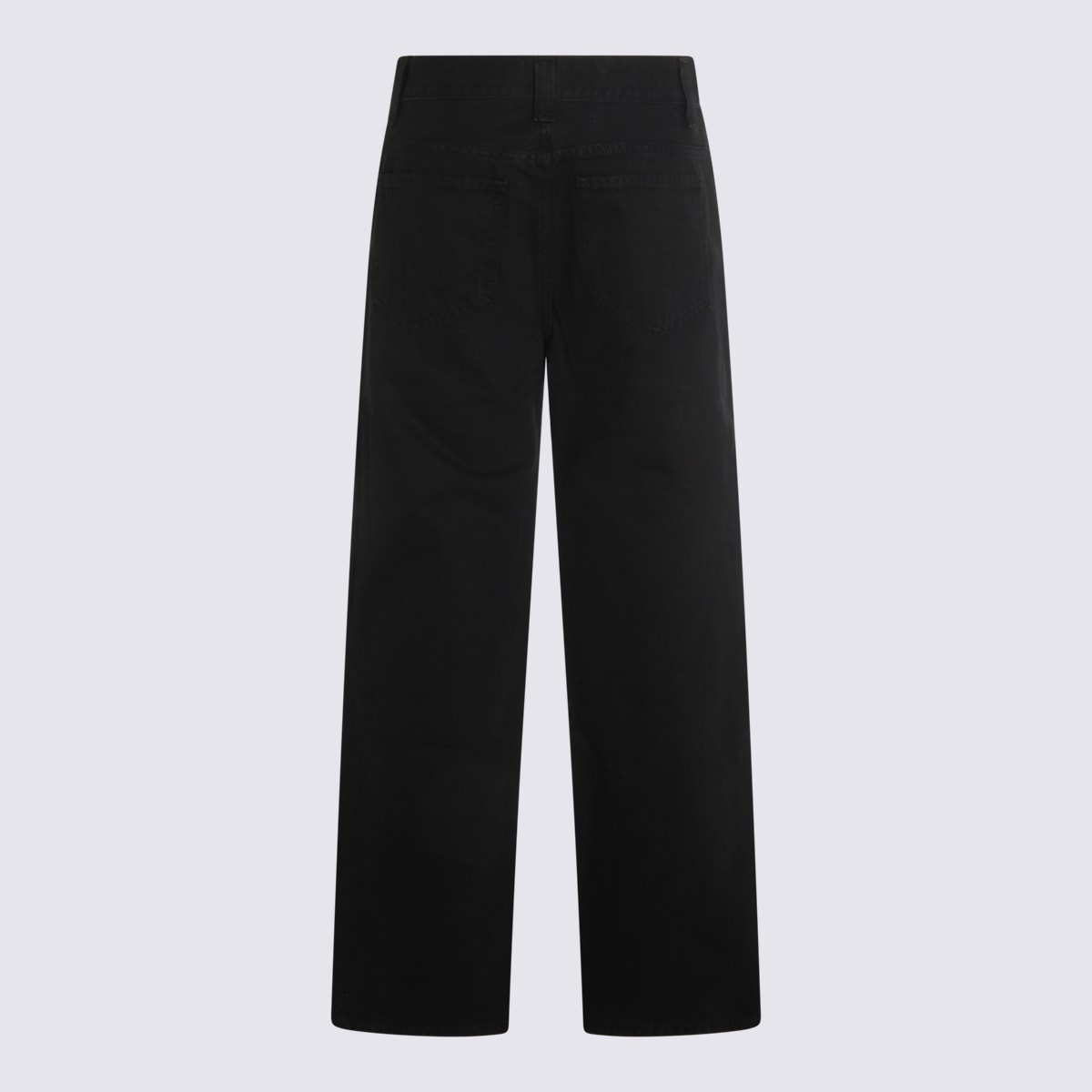 Khaite Bacall Low Rise Straight Jeans In Black