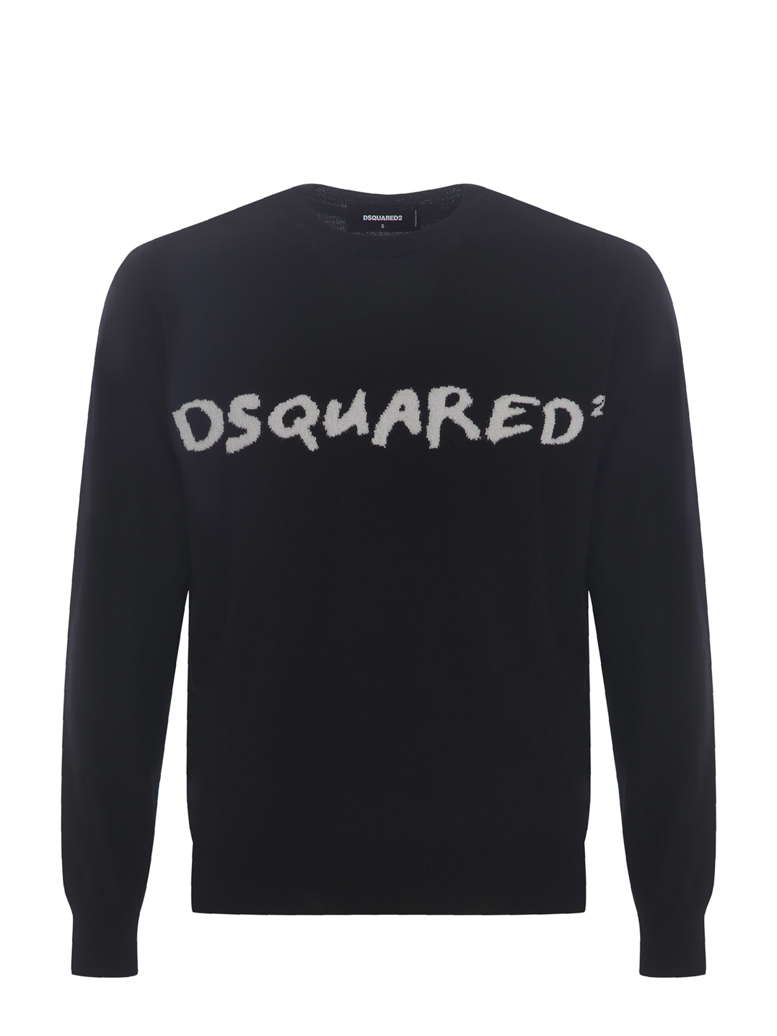 Shop Dsquared2 Pullover  Made Of Virgin Wool In Black