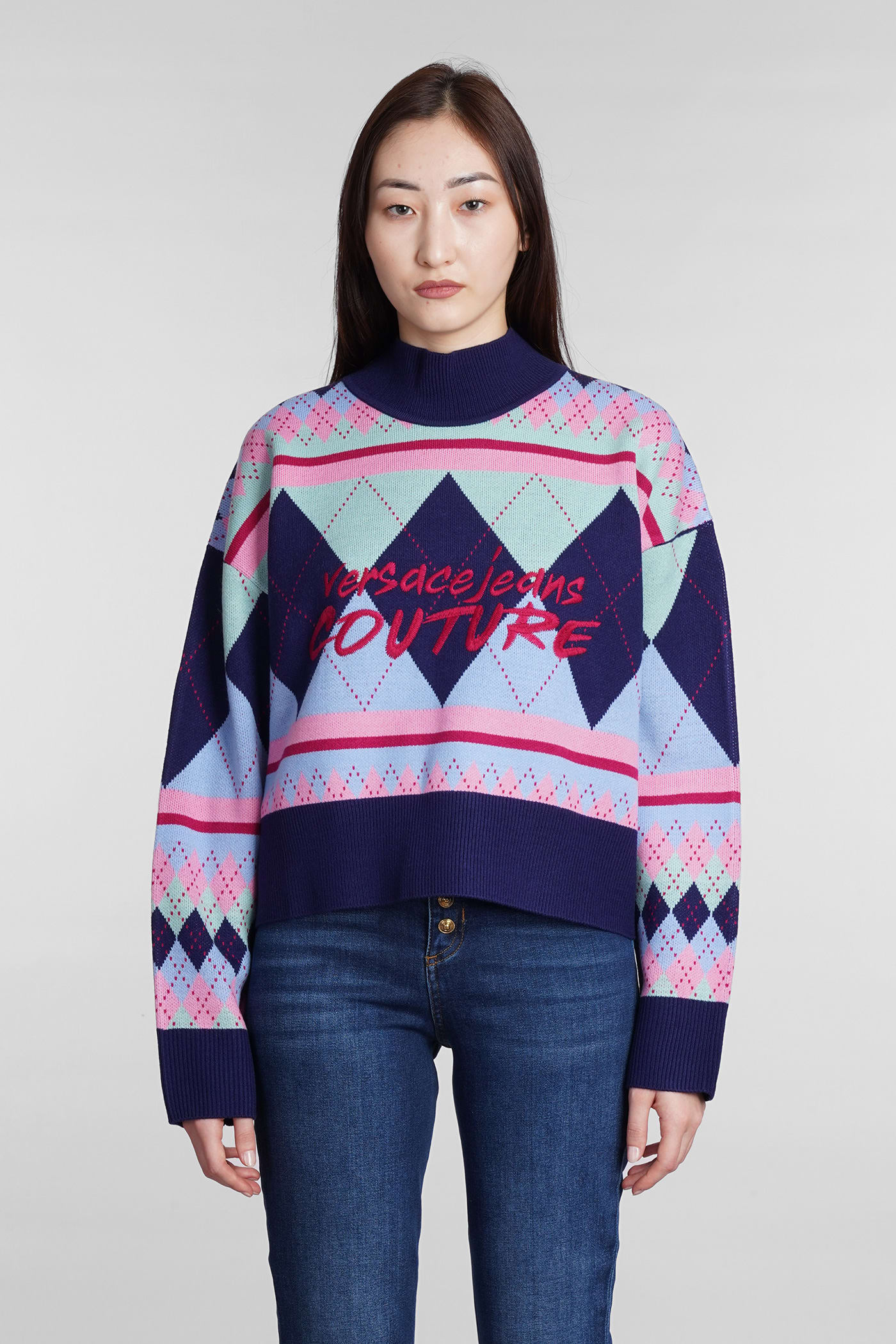 Versace Jeans Couture Knitwear In Multicolor Wool