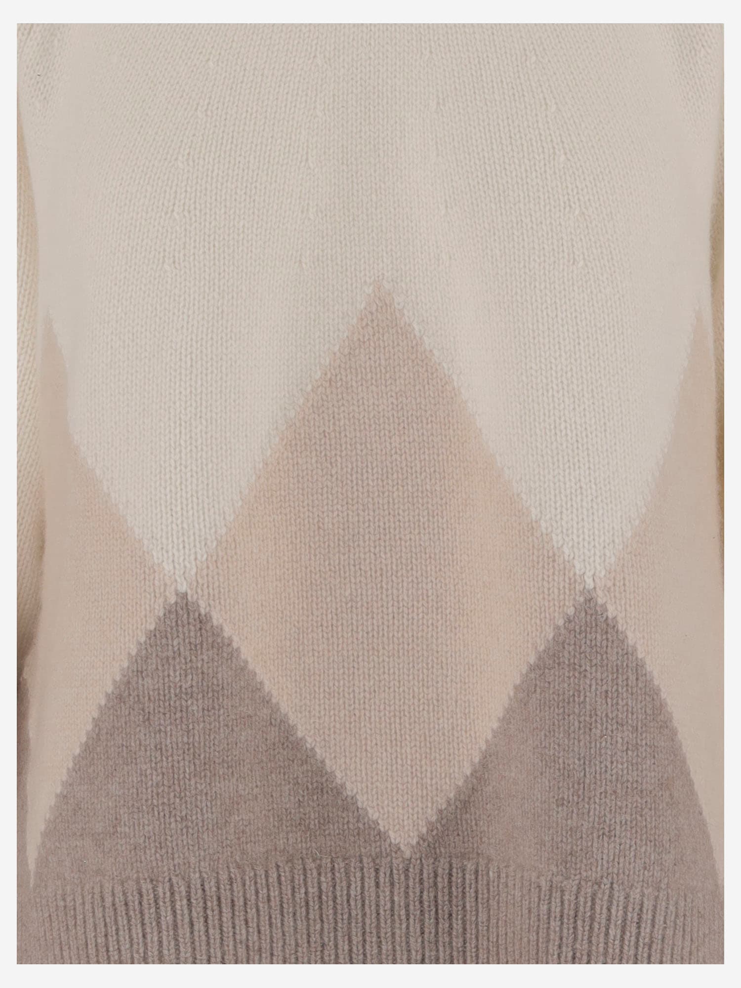 Arch4 Diamond-pattern Cashmere Sweater In Neutral