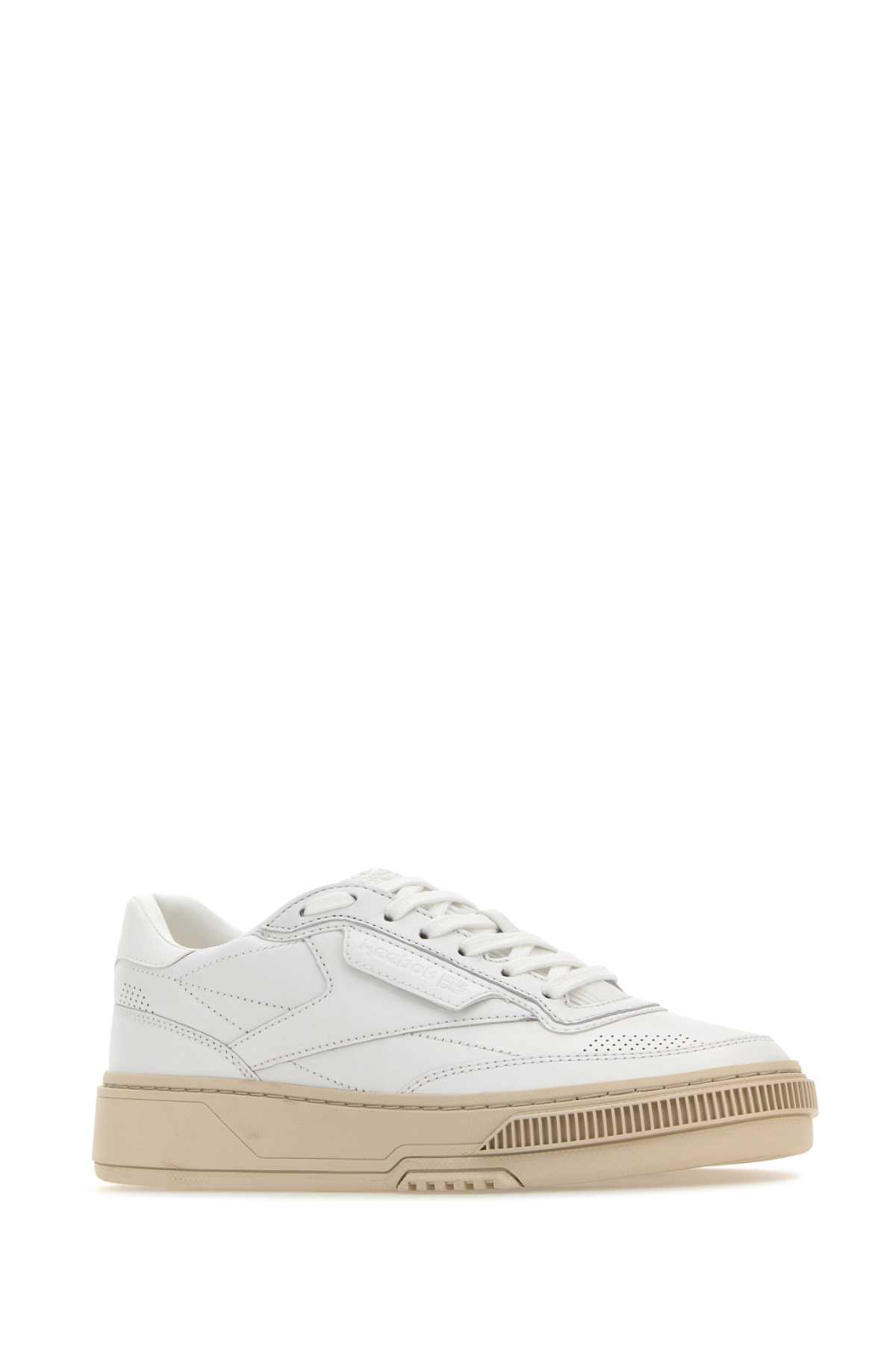 Shop Reebok White Leather Club C Ltd Sneakers