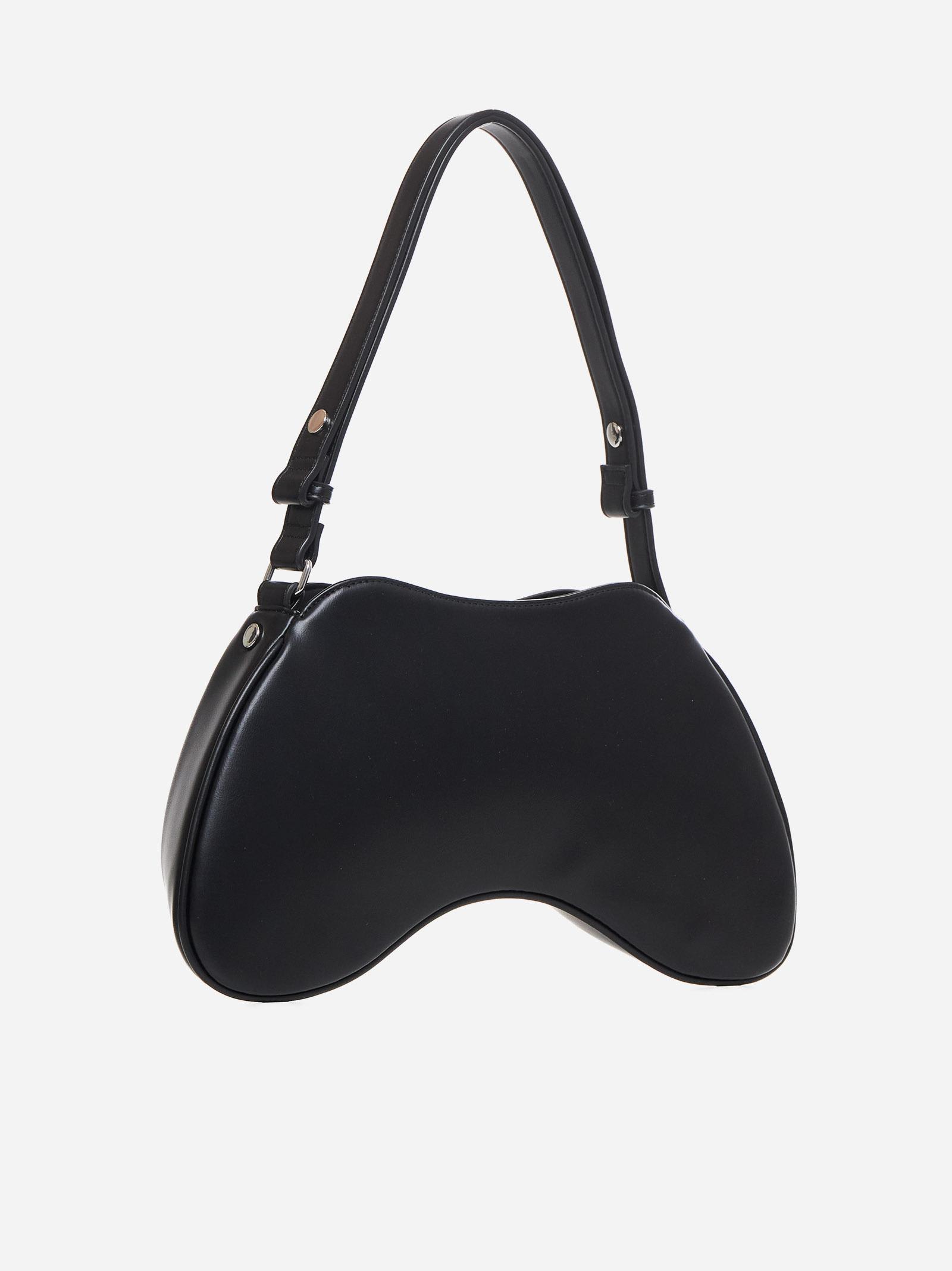 Shop Diesel Play Leather Shoulder Bag T-ilon In Black