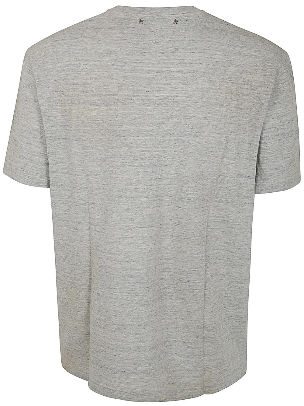 Shop Golden Goose Journey M`s T-shirt Regular Melange Jersey Vintage Print In Grey Melange Multicolor