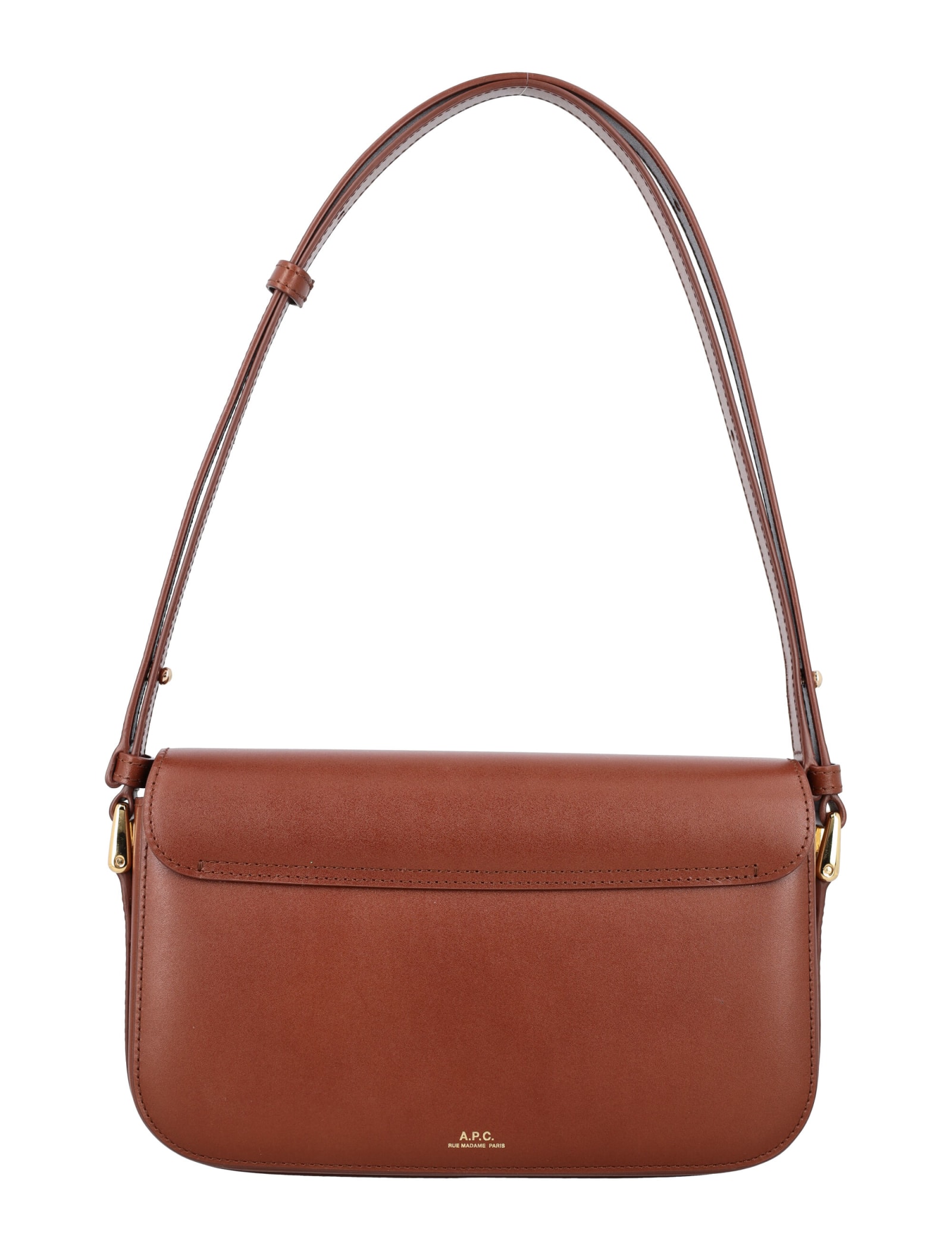 Shop Apc Grace Baguette Bag In Hazelnut