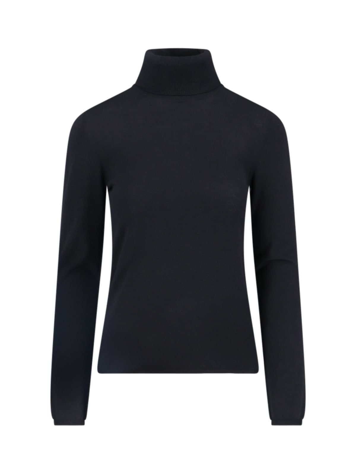 Shop Zanone Turtleneck Flexwool In Nero