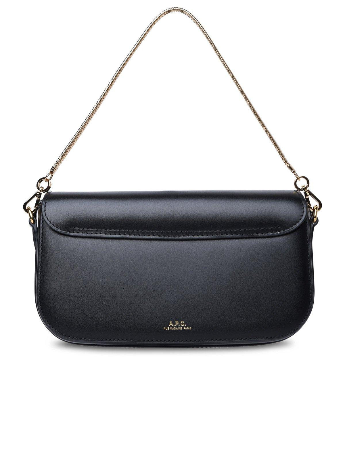 Shop Apc Chain-linked Shoulder Bag In Lzz Black
