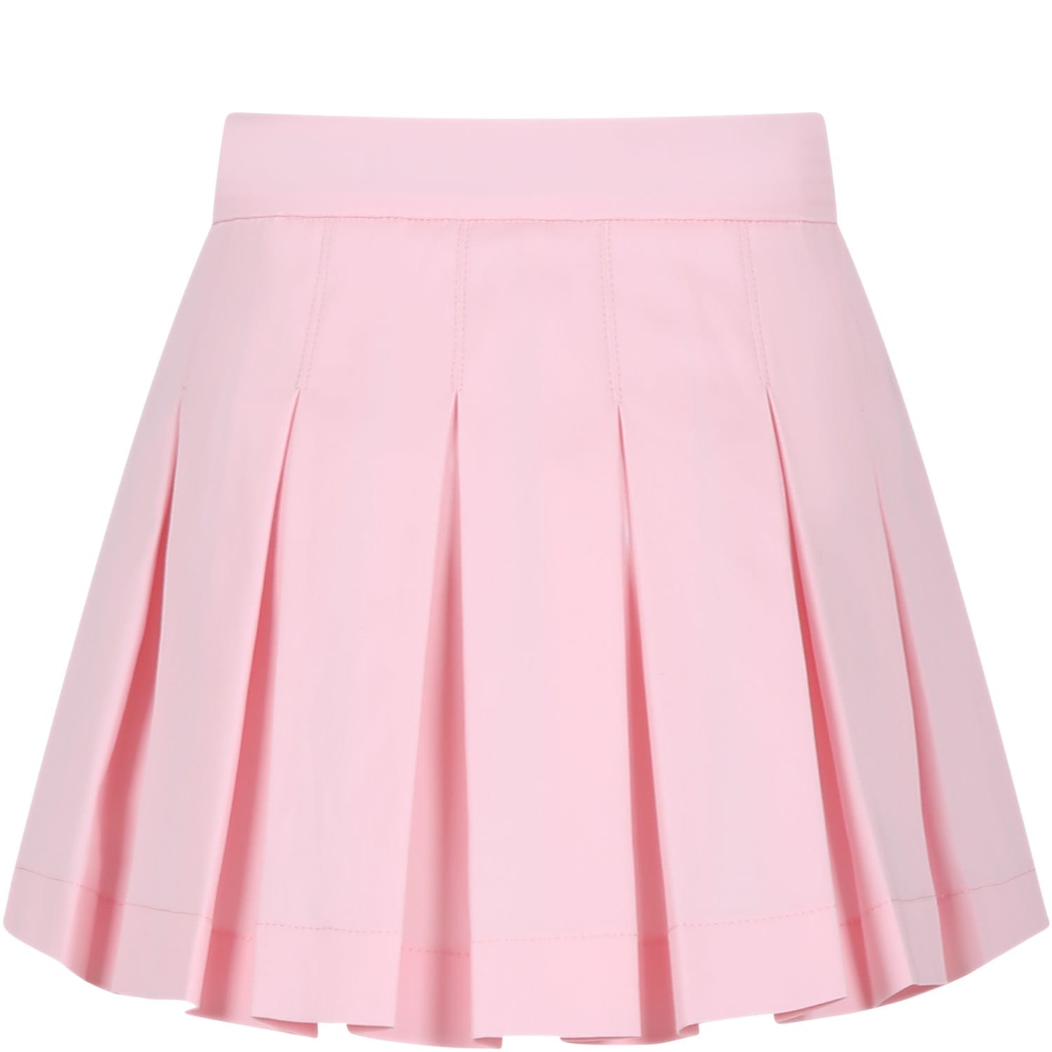 Shop Fendi Pink Skirt For Girl With  Logo And Baguette