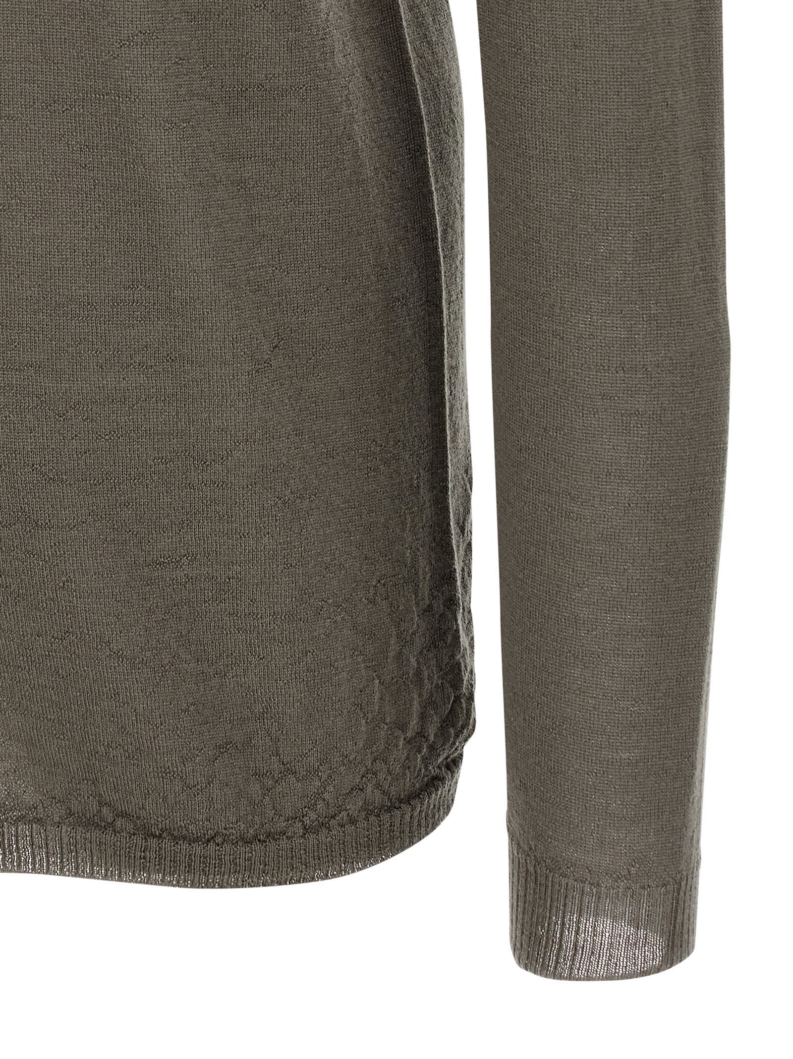 Rick Owens Biker Level Sweater In Gray
