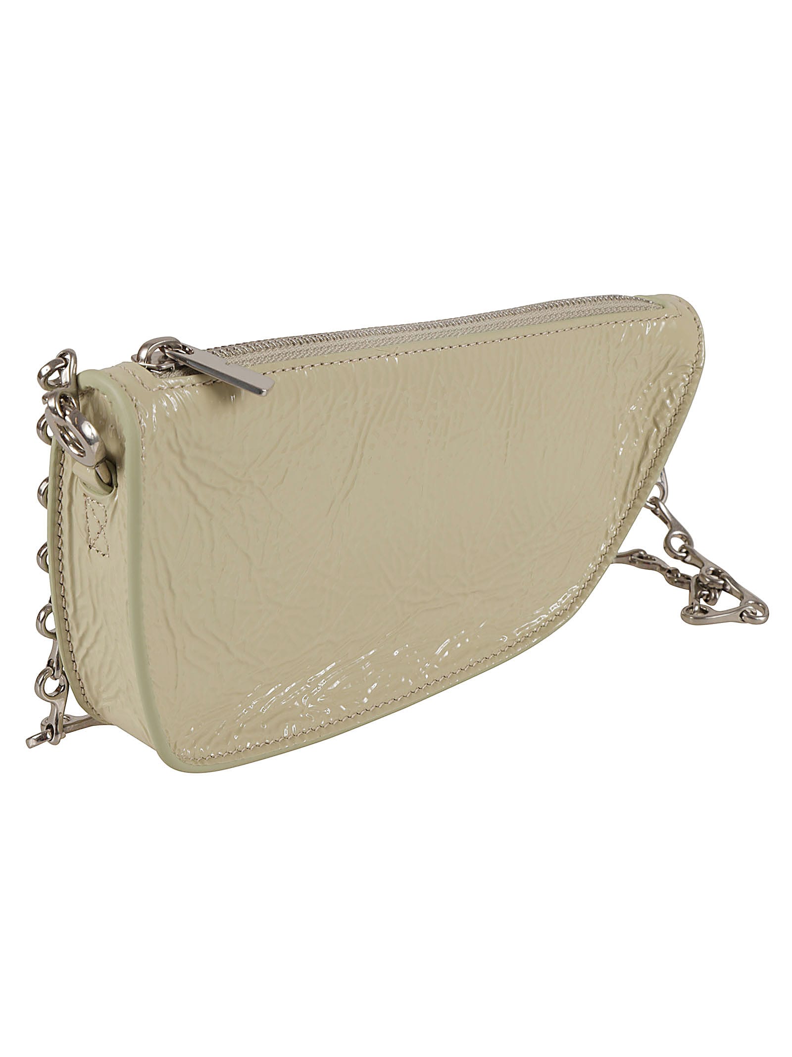 Shop Burberry Wmls Micro Sling Shield Crossbody Bag In Hunter