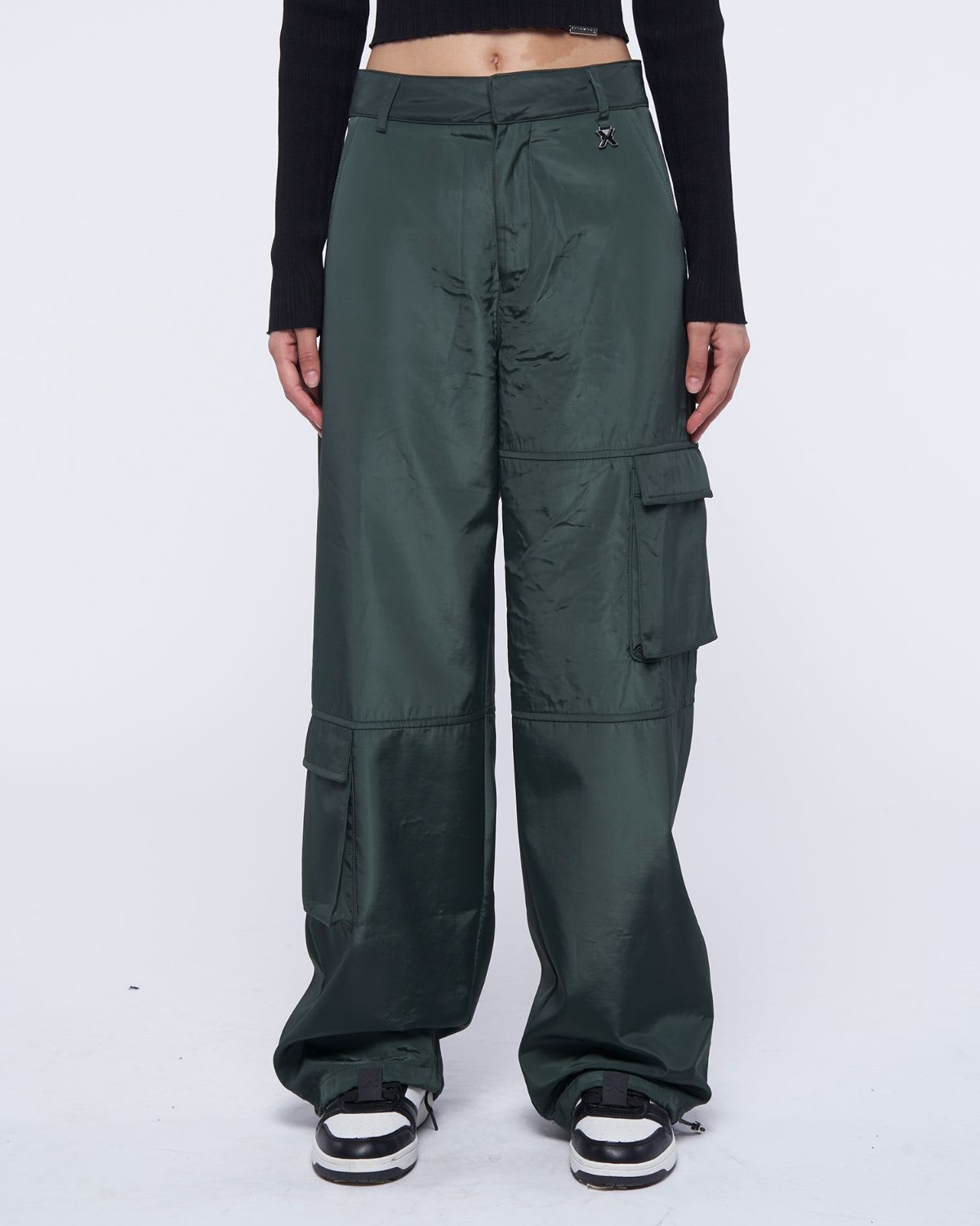 Shop John Richmond Cargo Trousers In Nero