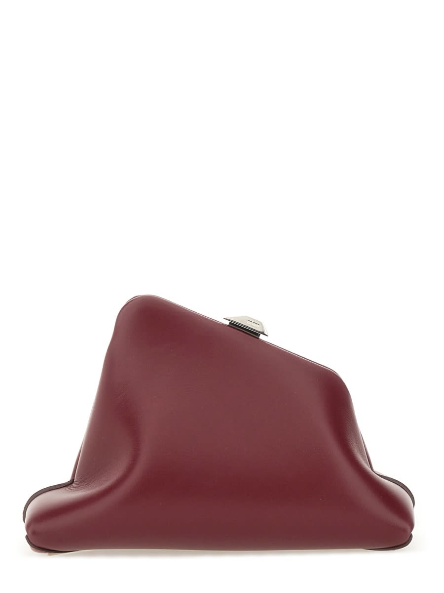 Attico Clutch Day Off Small In Burgundy