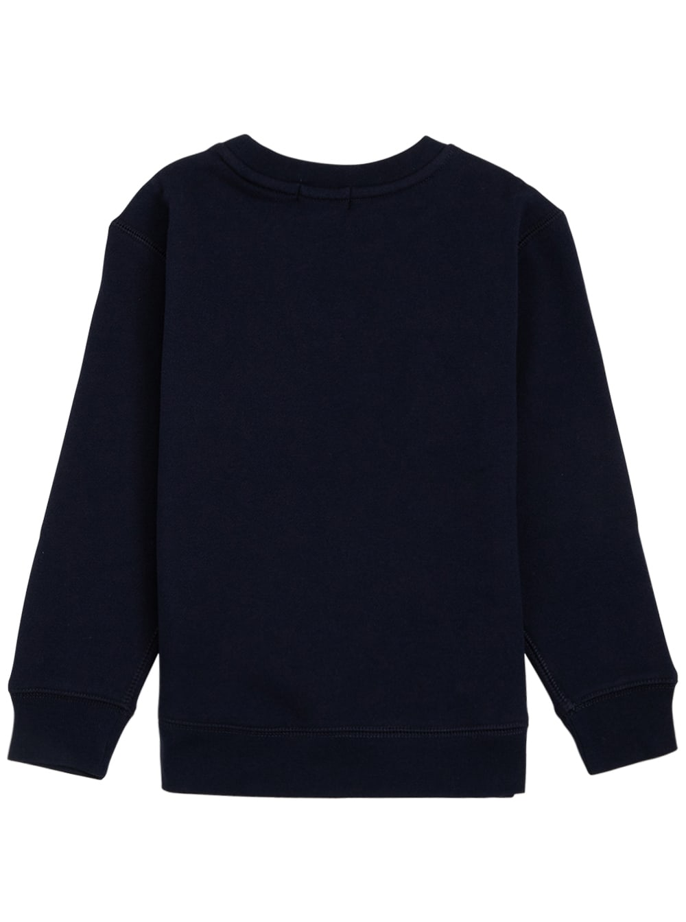 Shop Ralph Lauren Blue Crewneck Sweatshirt With Logo Embroidery In Cotton Blend Boy