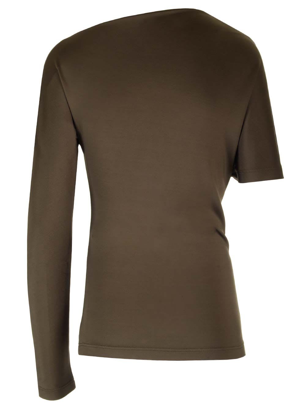 Shop Alexander Mcqueen Asymmetric Top In Green