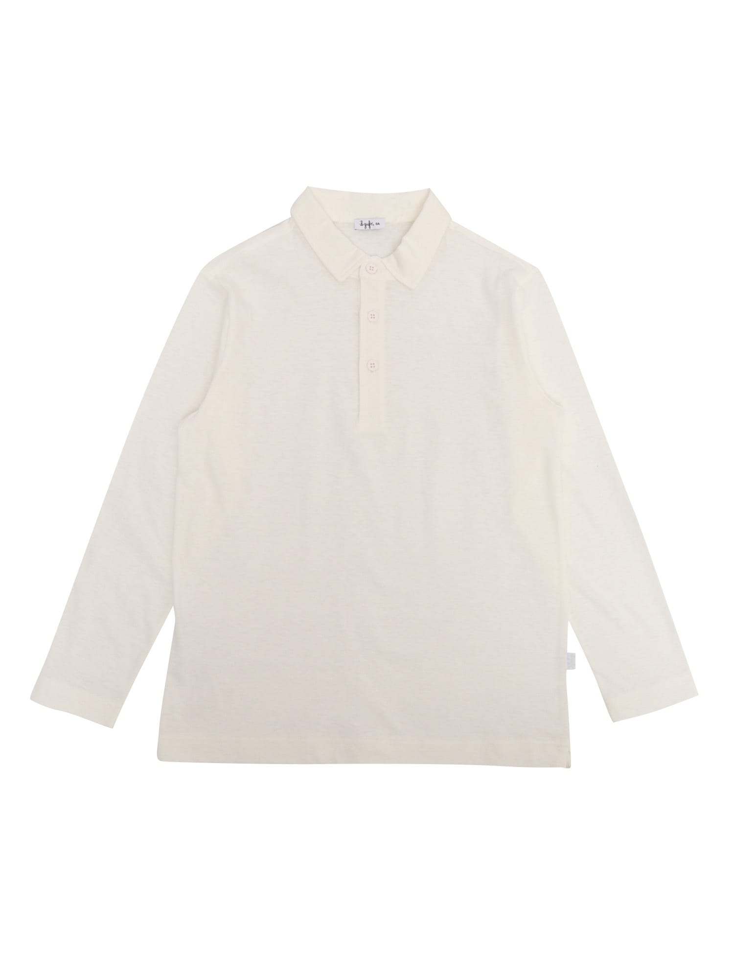 Shop Il Gufo Long-sleeved Polo Shirt In White