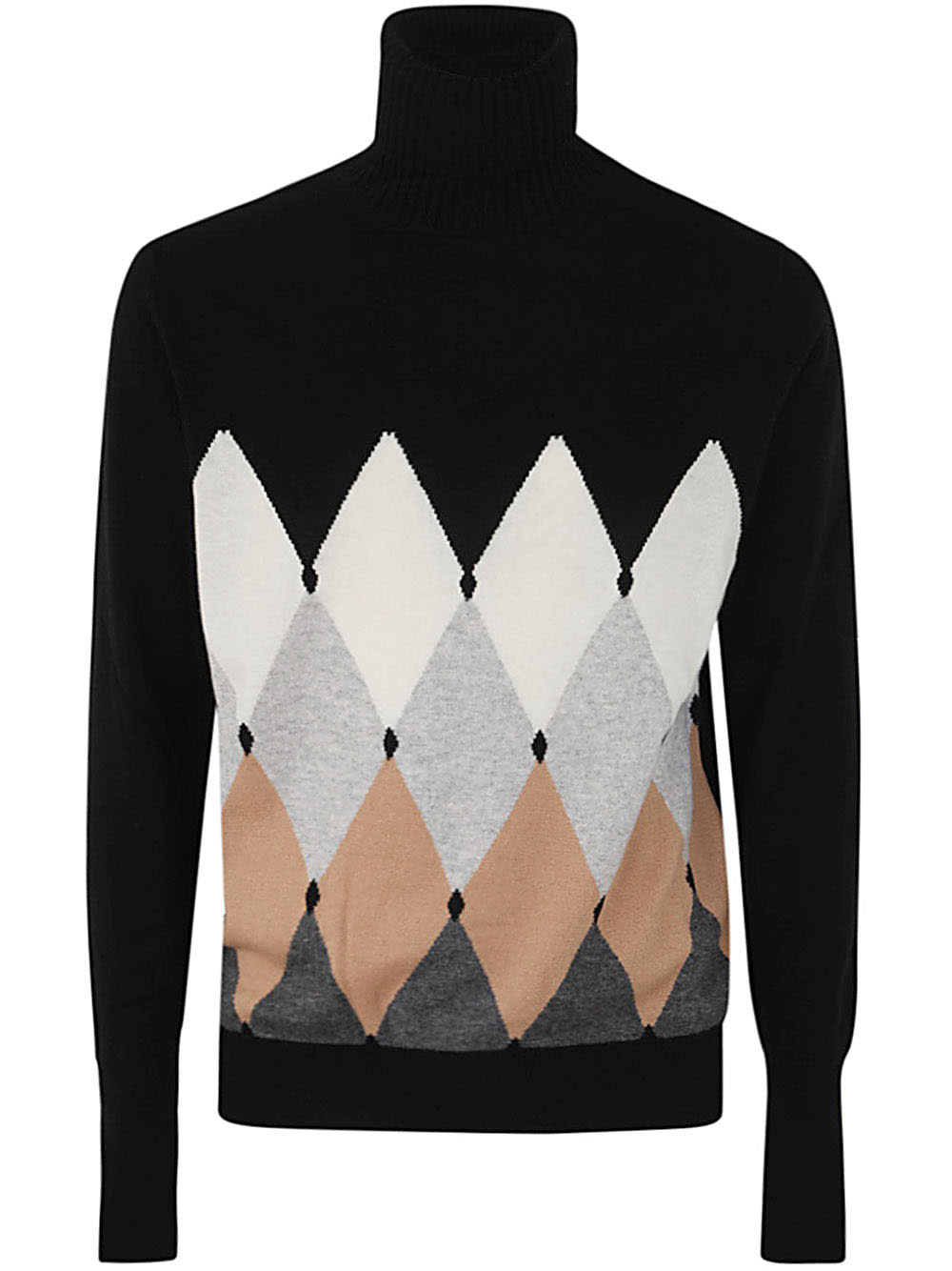 Turtle Neck Pullover With Diamonds