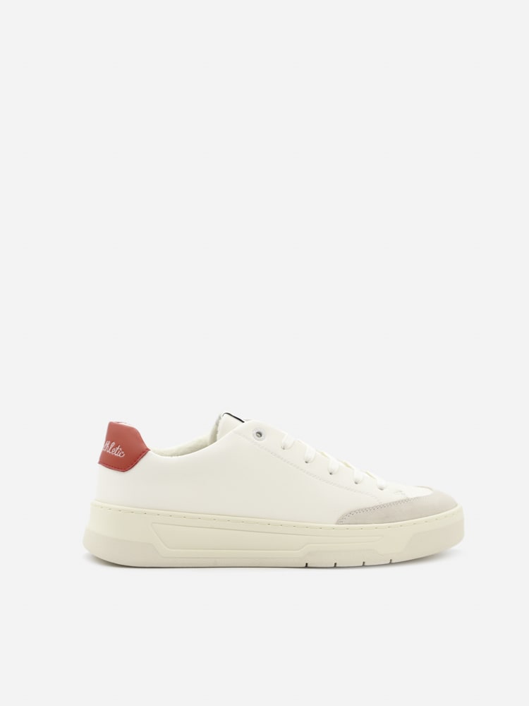Hugo Boss Leather Sneakers With Contrasting Heel Tab
