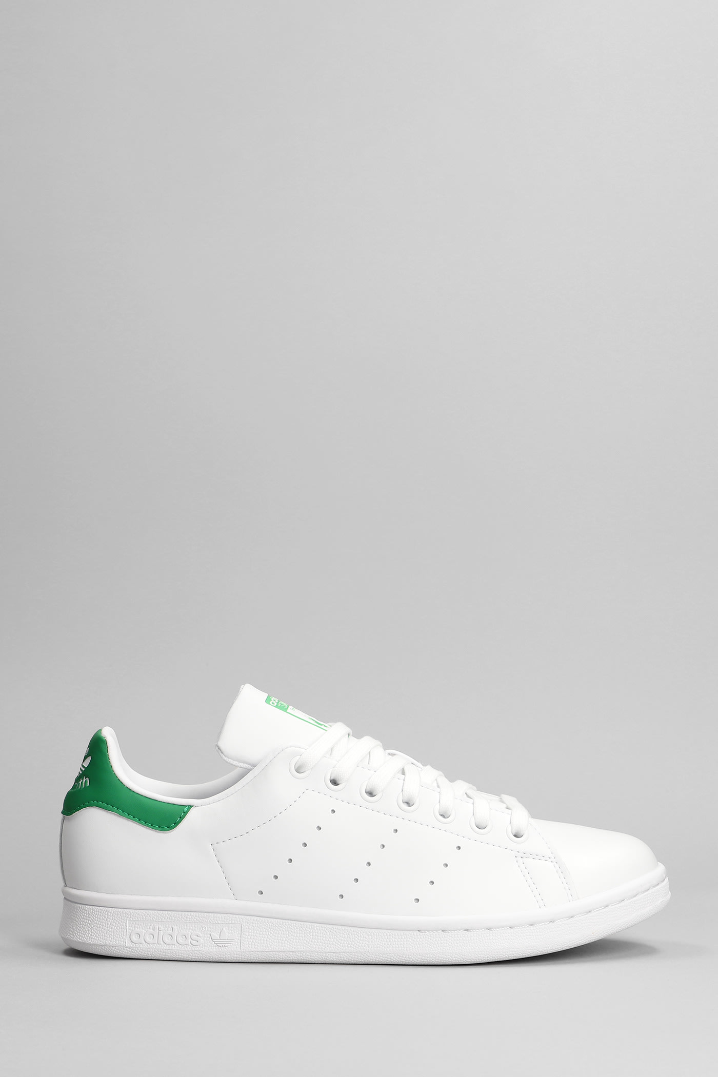Shop Adidas Originals Stan Smith Sneakers In White Leather In White And Green