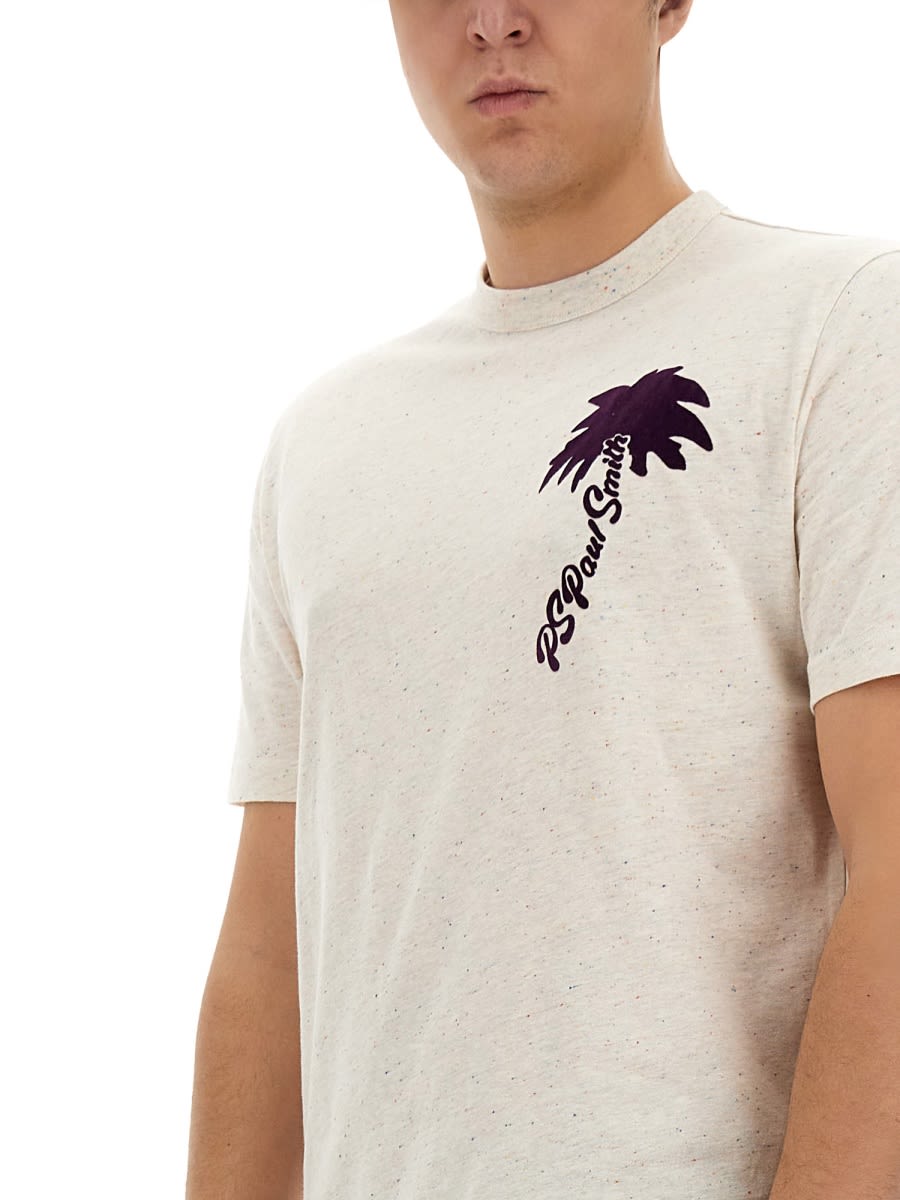 Ps By Paul Smith T-shirt With Logo Paul Smith In White