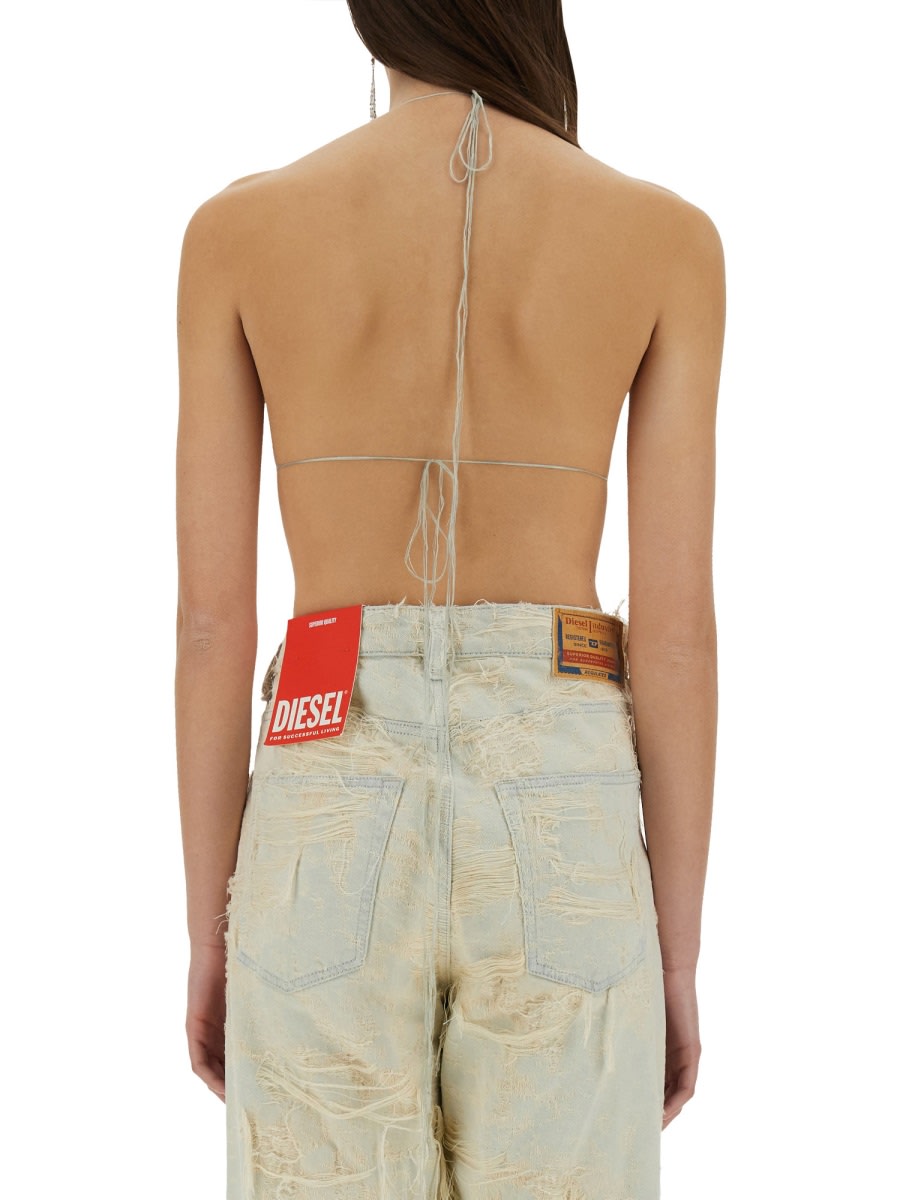 Shop Diesel Jacquard Denim Top